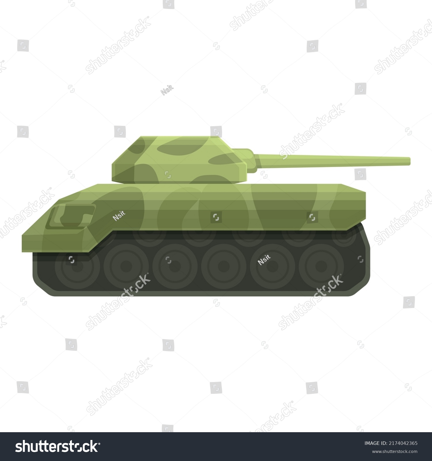 Tank Gun Icon Cartoon Vector Military Stock Vector (Royalty Free ...