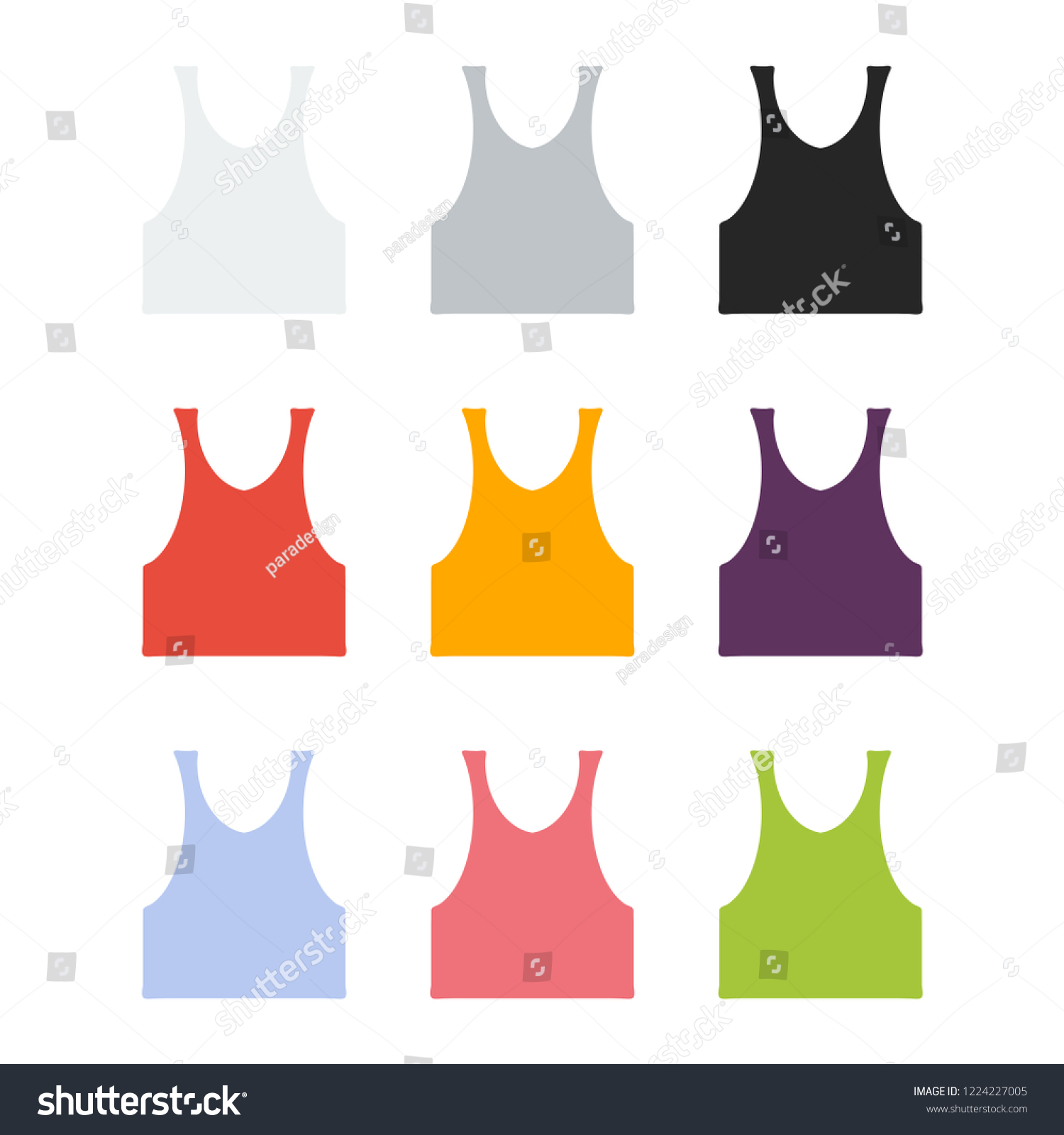 Tank Top Flat Icon You Can Stock Vector Royalty Free