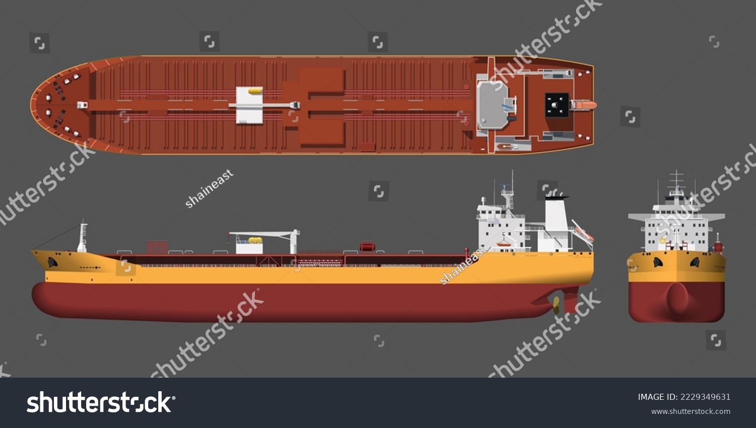 SVG of Tanker drawing. 3d cargo ship industrial blueprint. Petroleum boat view top, side and front. Isolated vehicle. Commerce water transport. Vector illustration svg