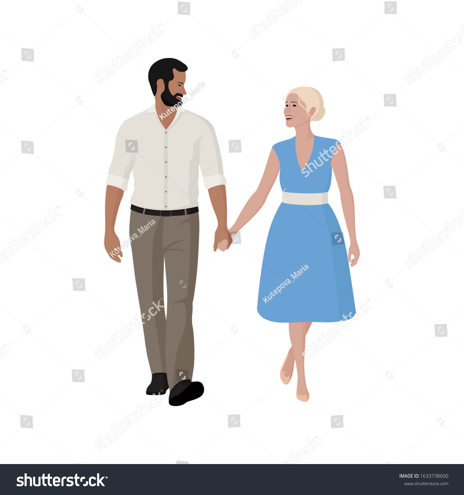 Old man and tall blonde
