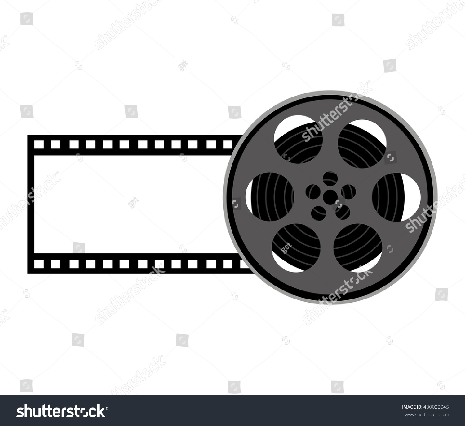 Tape Film Movie Isolated Icon Vector Stock Vector 480022045 - Shutterstock