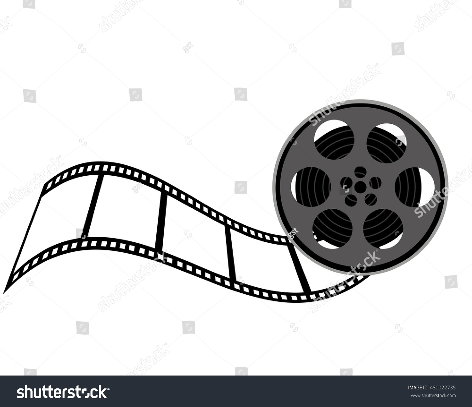Tape Film Movie Isolated Icon Vector Stock Vector 480022735 - Shutterstock