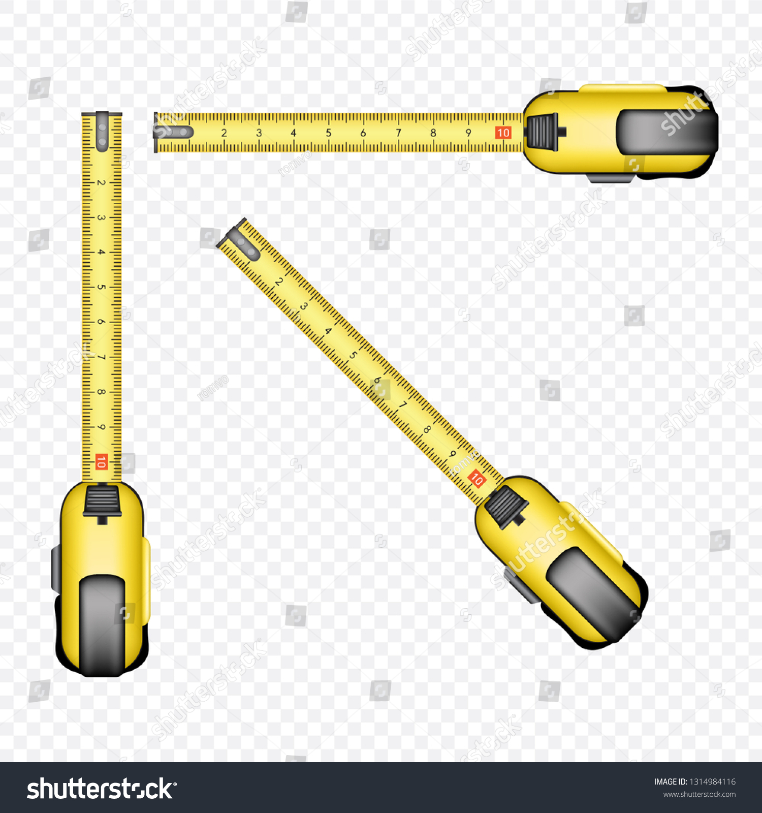 Tape Measure Tool On Transparent Background Vector De Stock