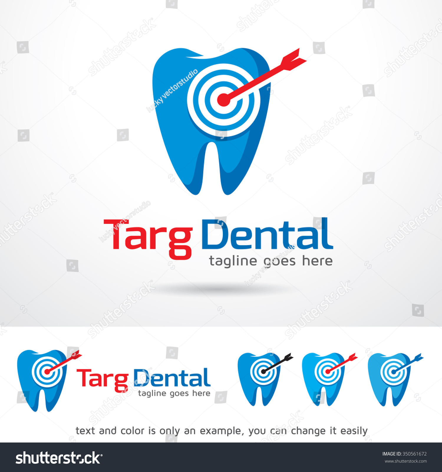 Target Dental Logo Template Design Vector Stock Vector (Royalty Free