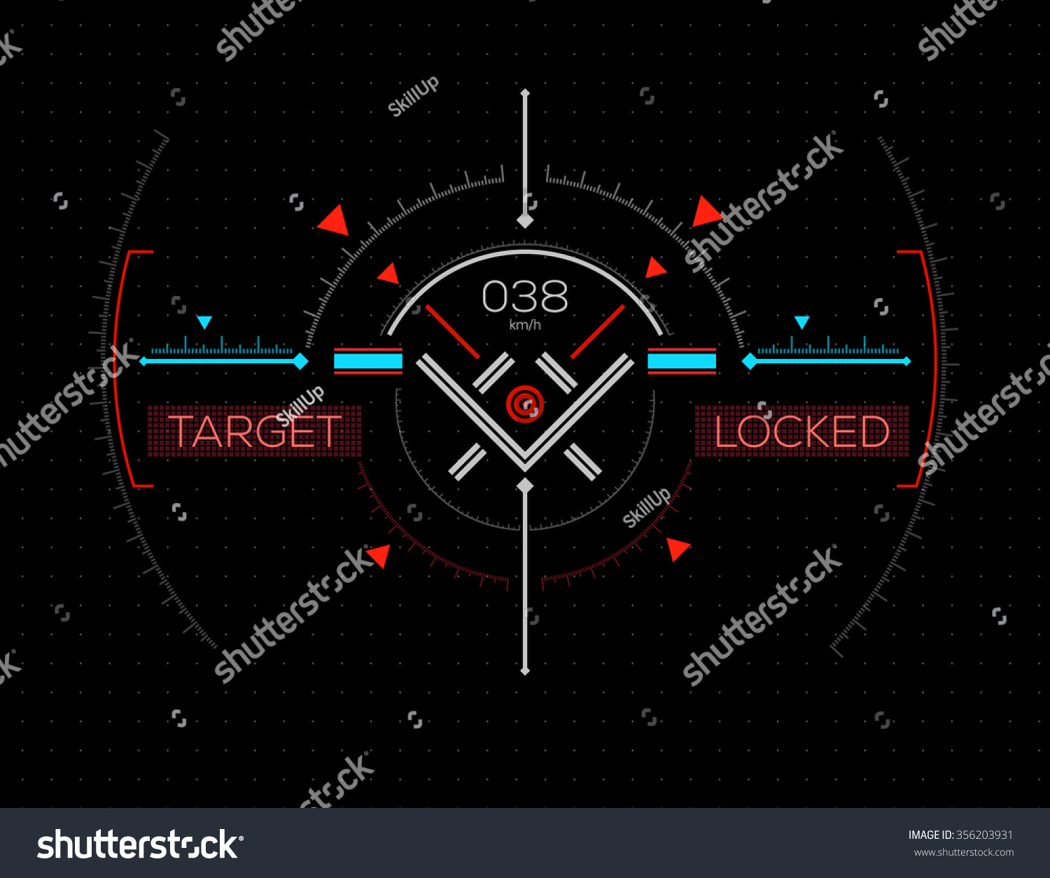 Target Locked Headsup Display Hud Scifi Stock Vector 356203931 ...