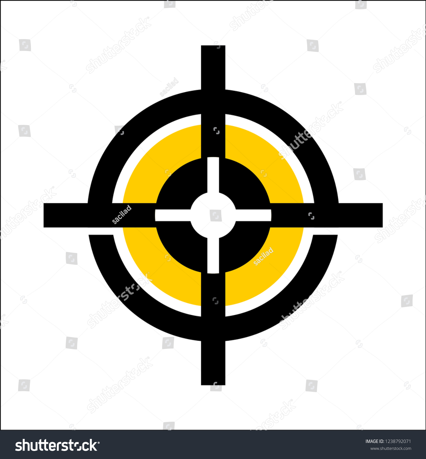 Target Logo Black Yellow Stock Vector Royalty Free 1238792071