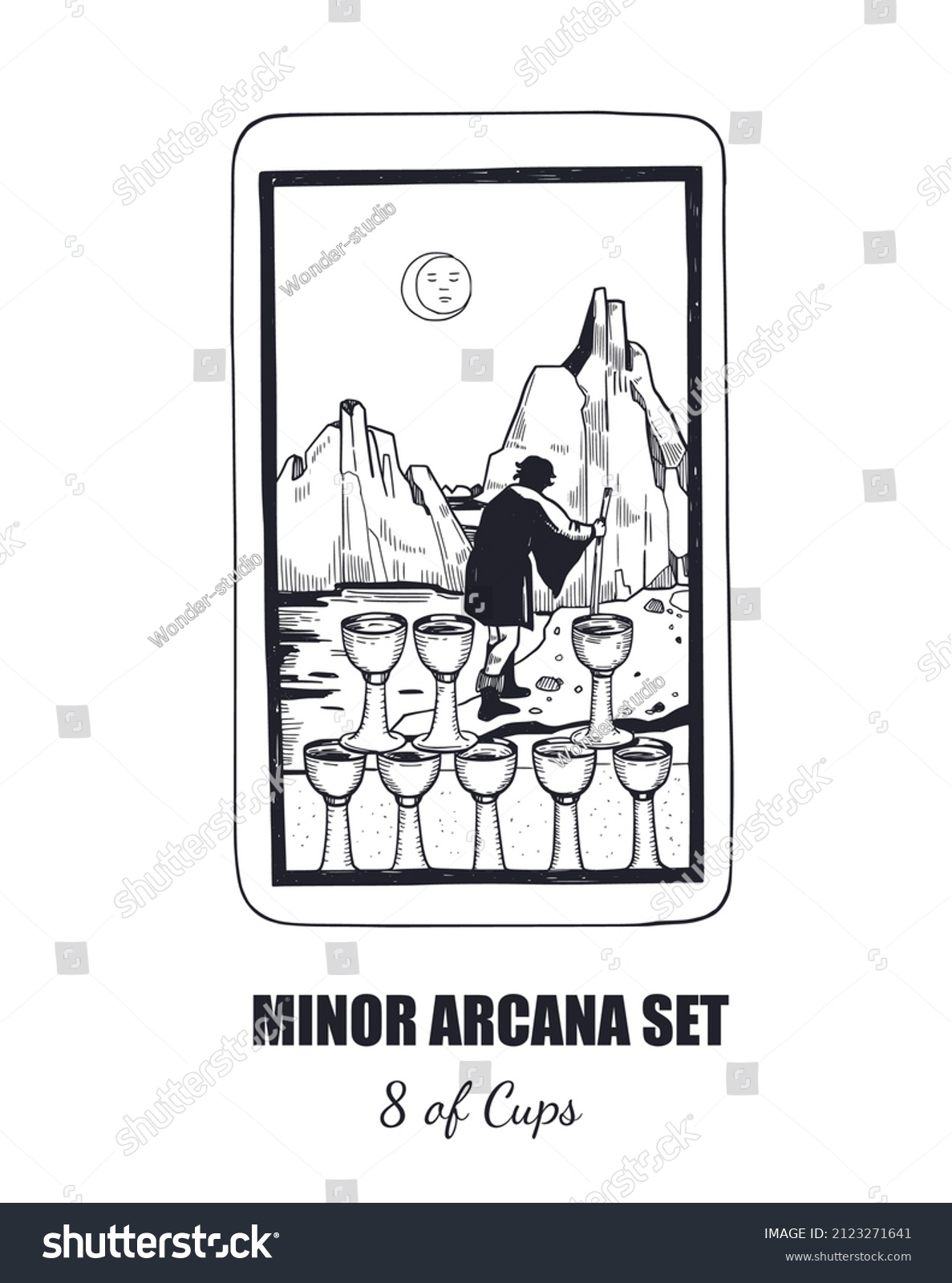 Tarot Hand Drawn Minor Arcana Vector Stock Vector Royalty Free 2123271641 Shutterstock 4787