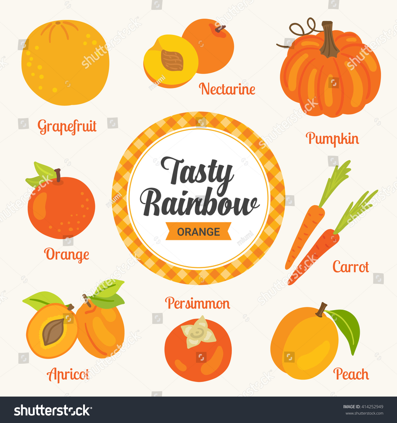 Tasty Rainbow Set Orange Color Fruits Stock Vector Royalty Free 414252949,Best Kitchen Appliances Brand 2020