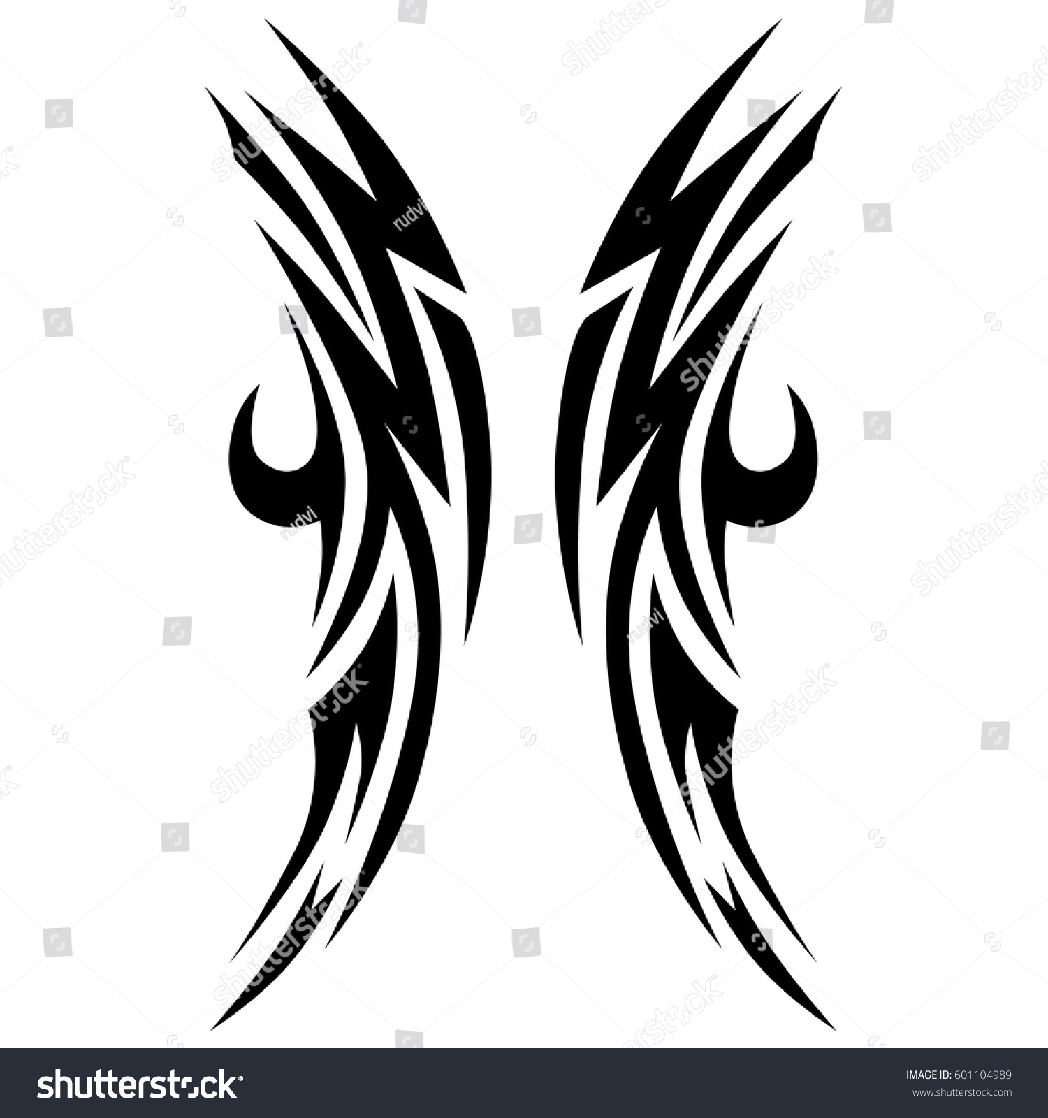 Tattoo Art Designs Tribal Sketchideas Creative Stock Vector 601104989 ...