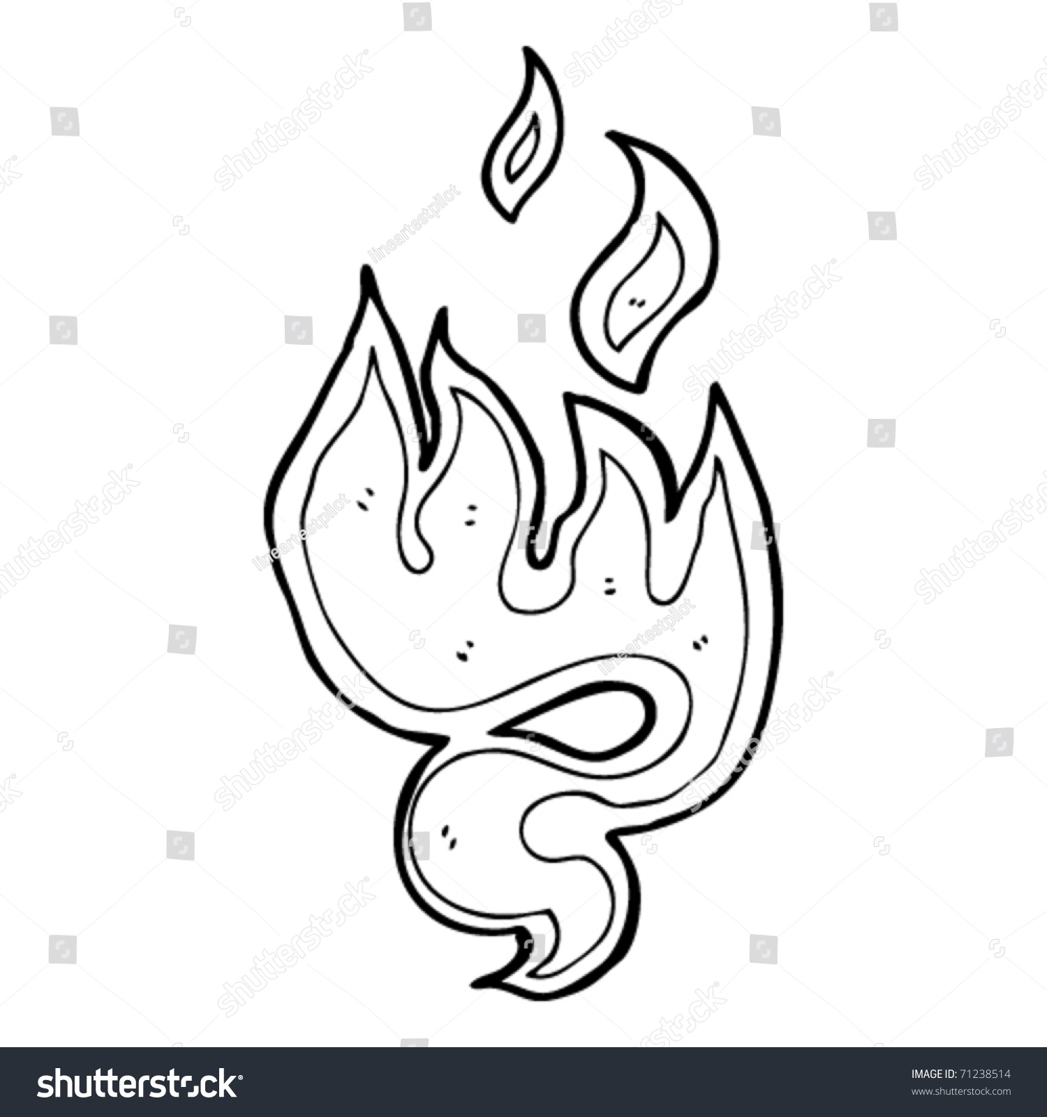 Tattoo Flame Design Element Stock Vector 71238514 - Shutterstock