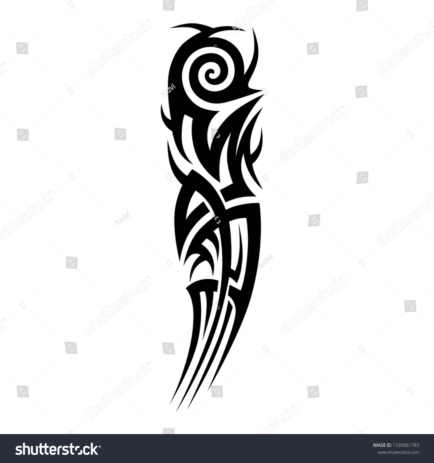 Tattoo Tribal Abstract Sleeve Black Arm Stock Vector (Royalty Free ...