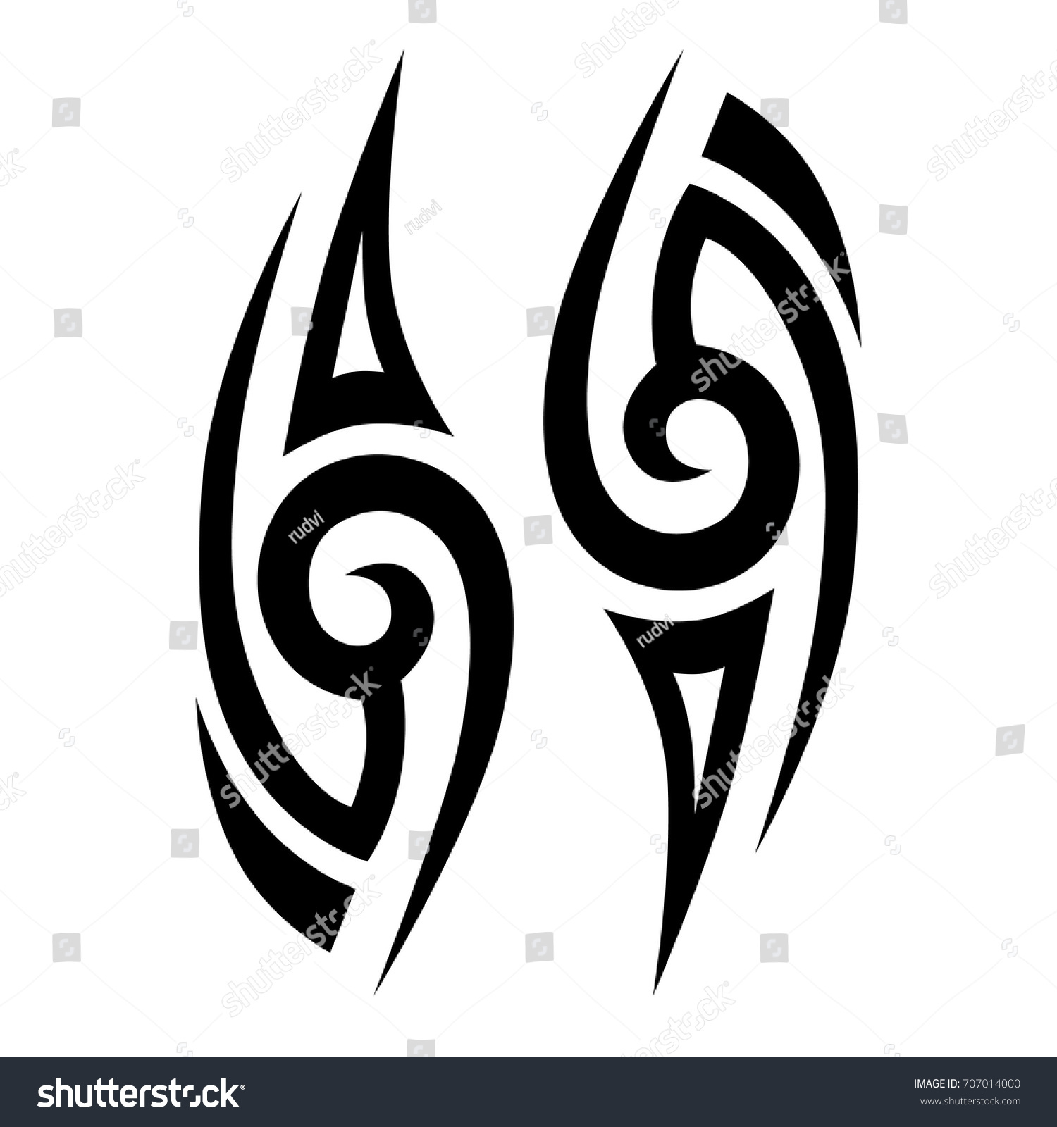 Tattoo Tribal Vector Design Simple Logo Stock Vector Royalty Free 707014000