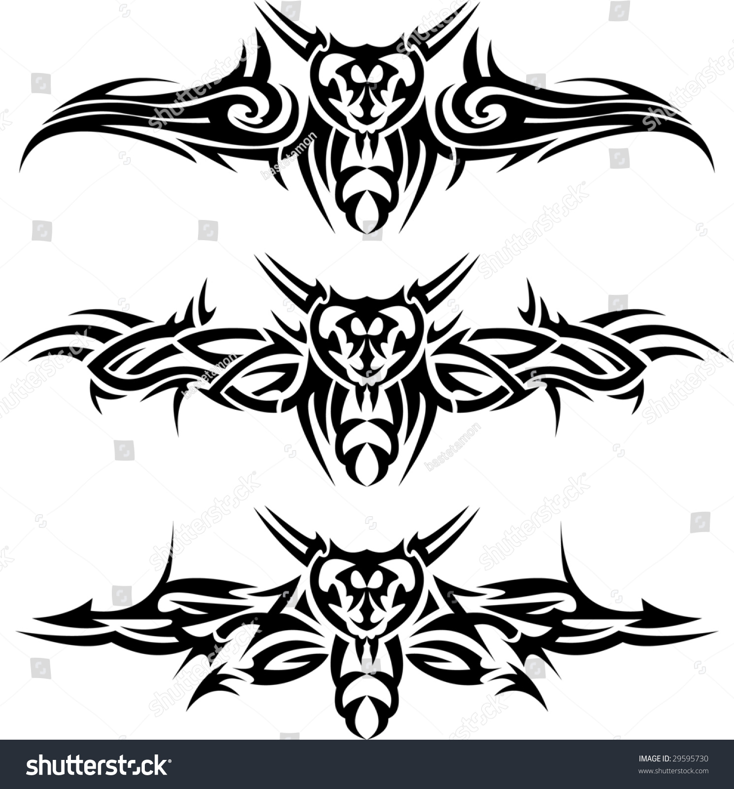 Tattoos Wasps Stock Vector Illustration 29595730 : Shutterstock