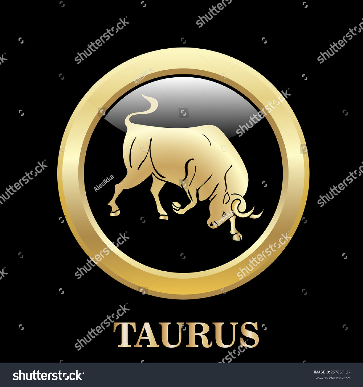 Taurus Astrology Sign Vector Zodiac Icon Stock Vector 257667127 ...