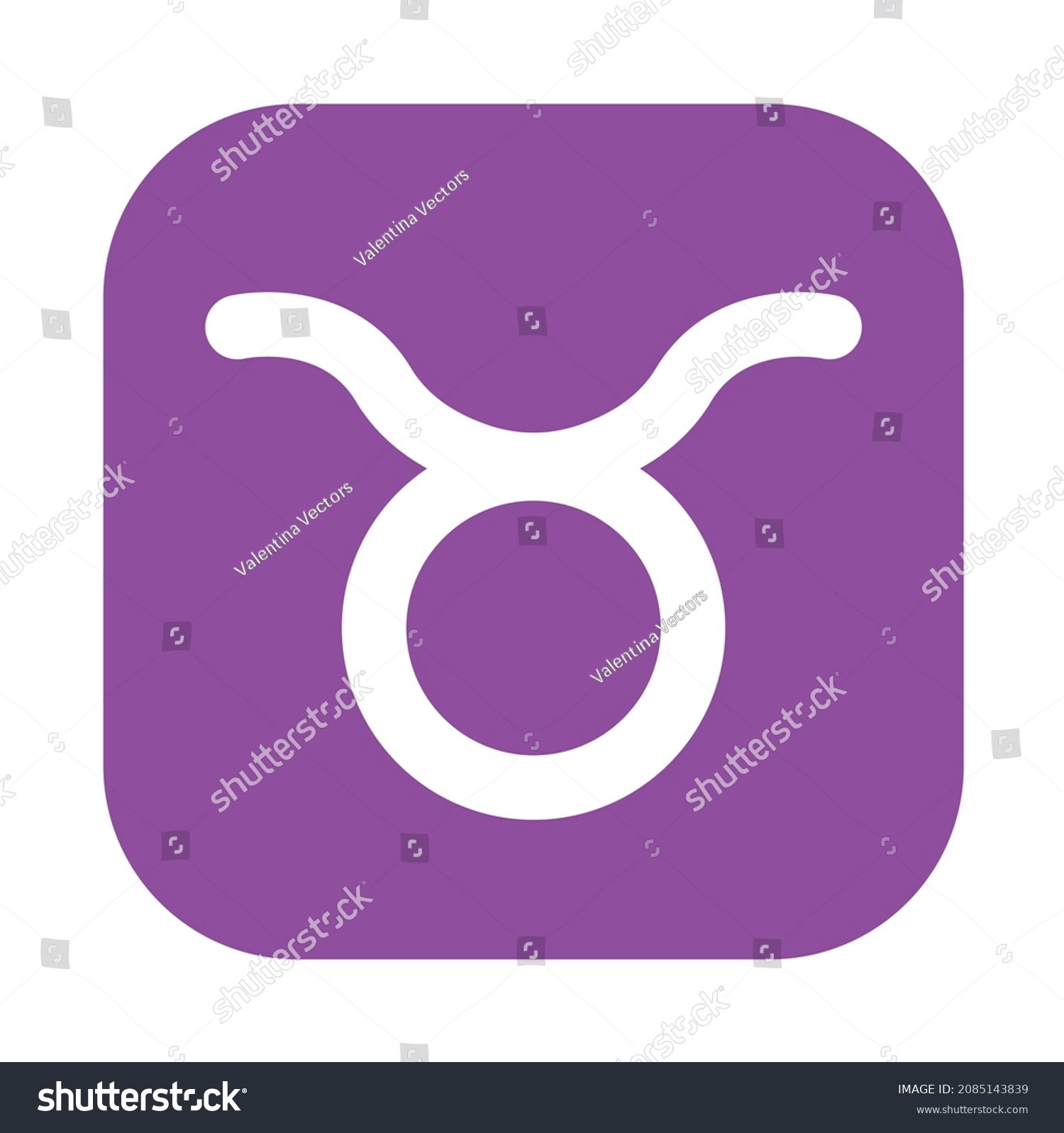 SVG of Taurus emoji vector purple button zodiac symbol bull svg