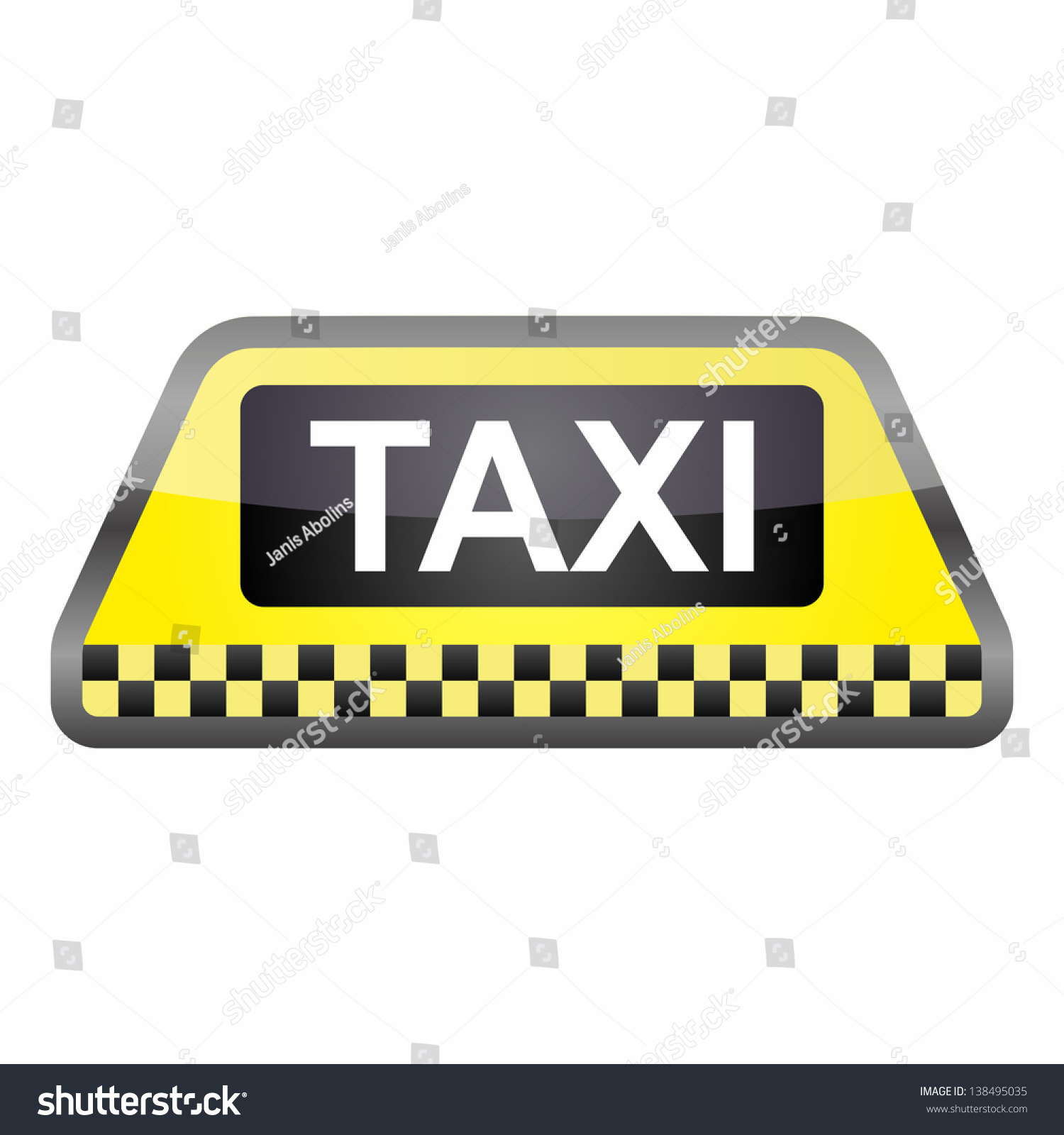 Taxi Sign Stock Vector Illustration 138495035 : Shutterstock