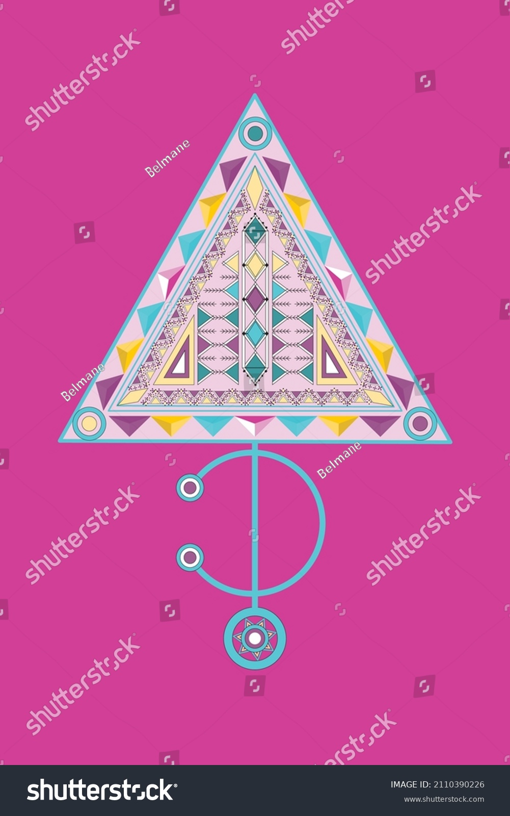 Tazerzit Vector Illustration Symbol Moroccan Berber Stock Vector ...