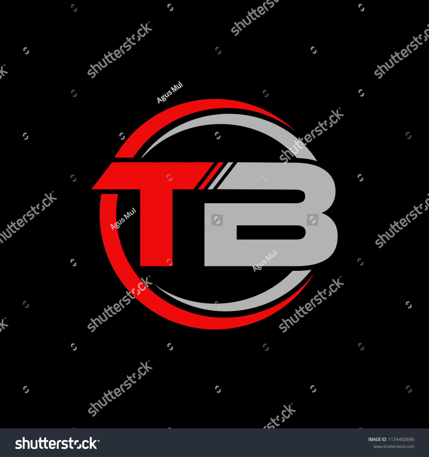 Tb Initial Letters Elegant Logo Modern Stock Vector Royalty Free