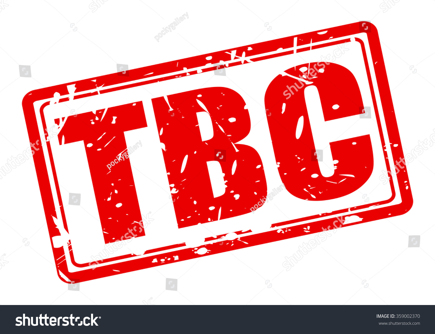 Tbc Red Stamp Text On White Image Vectorielle De Stock Libre De Droits