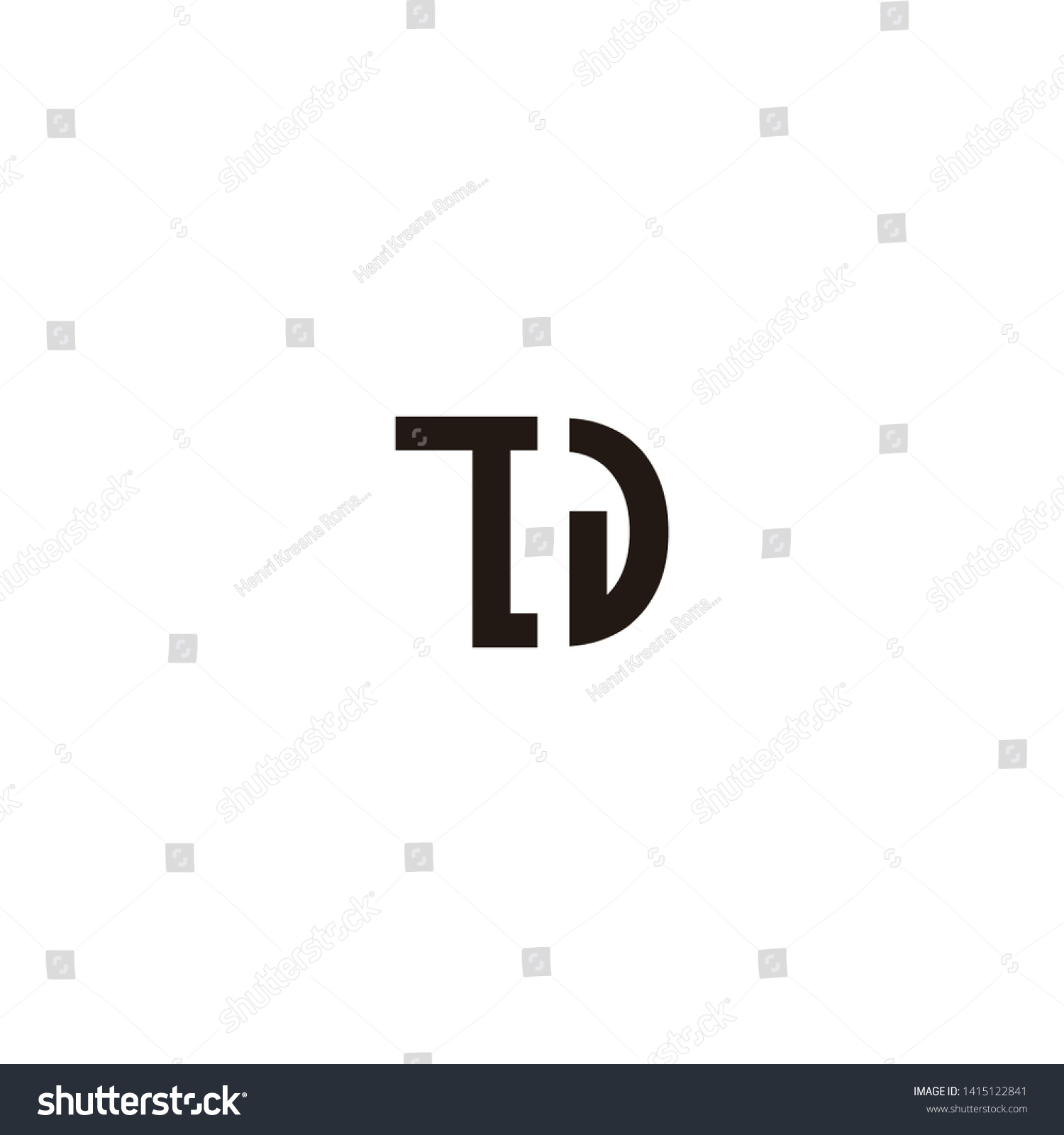 Td Letter Vector Logo Design Stock Vector (Royalty Free) 1415122841 ...