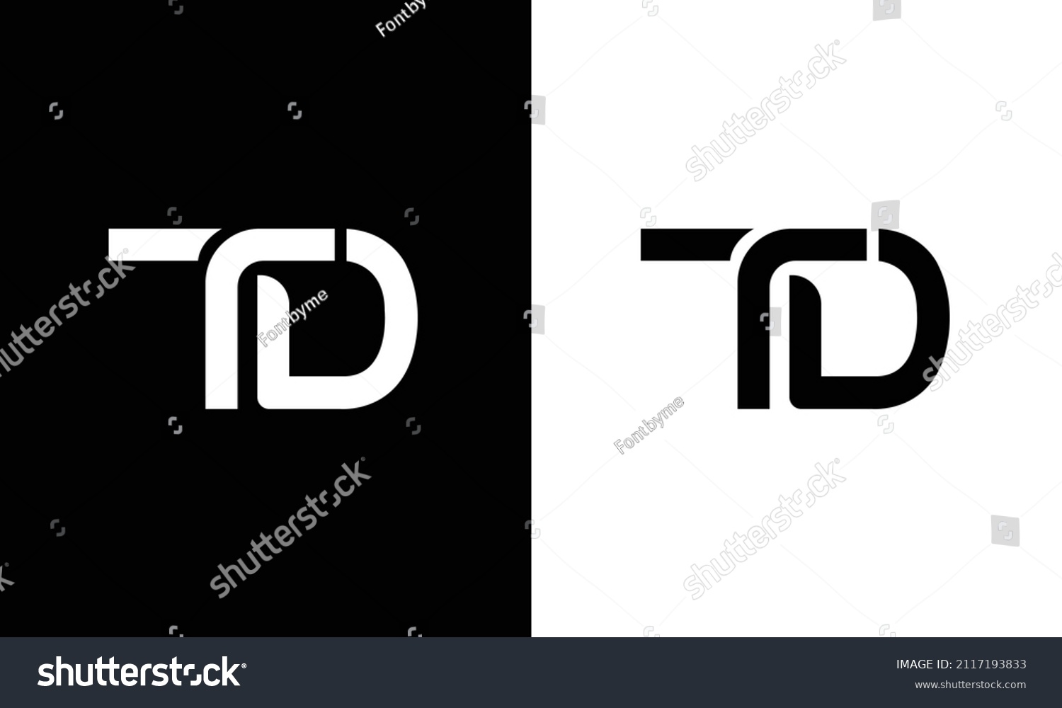 Td T D Abstract Initial Monogram Stock Vector (Royalty Free) 2117193833 ...