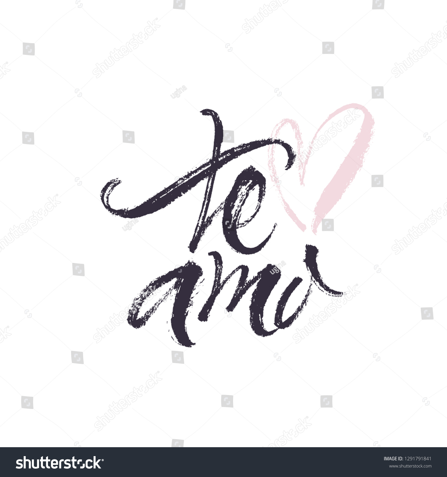 Te Amo Quote Which Means Love Stock Vector (Royalty Free) 1291791841