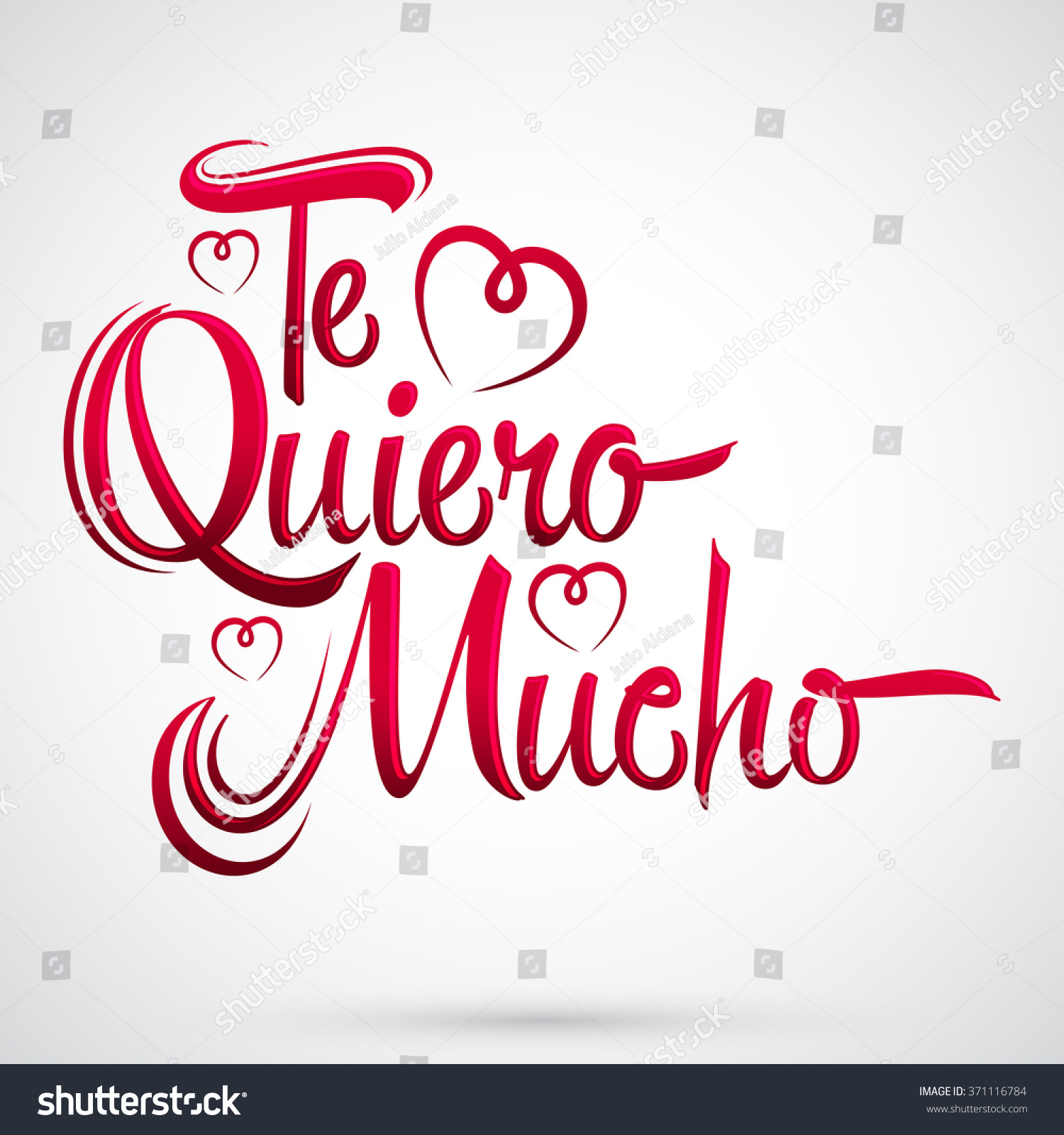 Te Quiero Mucho Love You Much Stock Vector 371116784 - Shutterstock