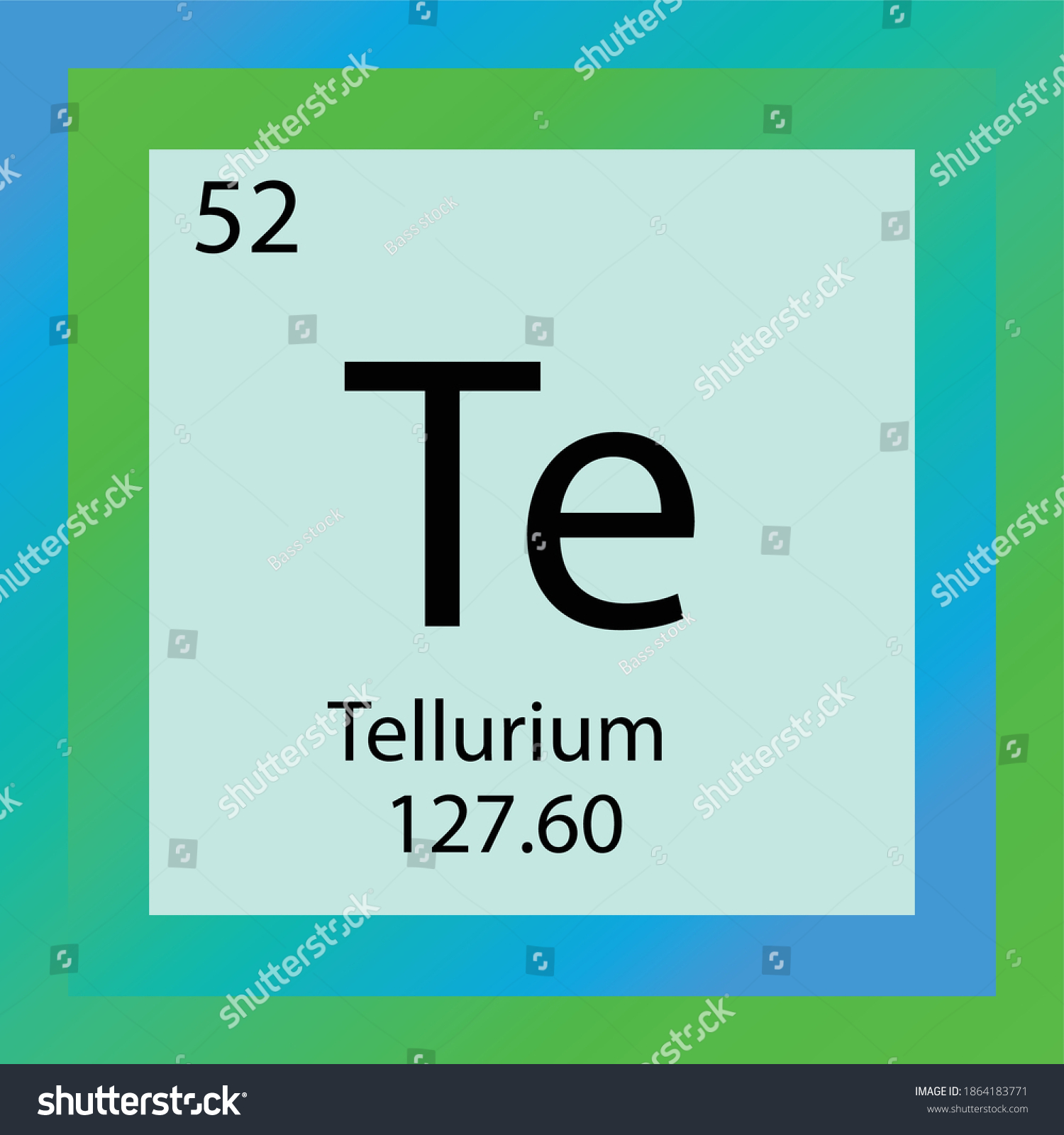 Te Tellurium Chemical Element Periodic Table Stock Vector Royalty Free 1864183771