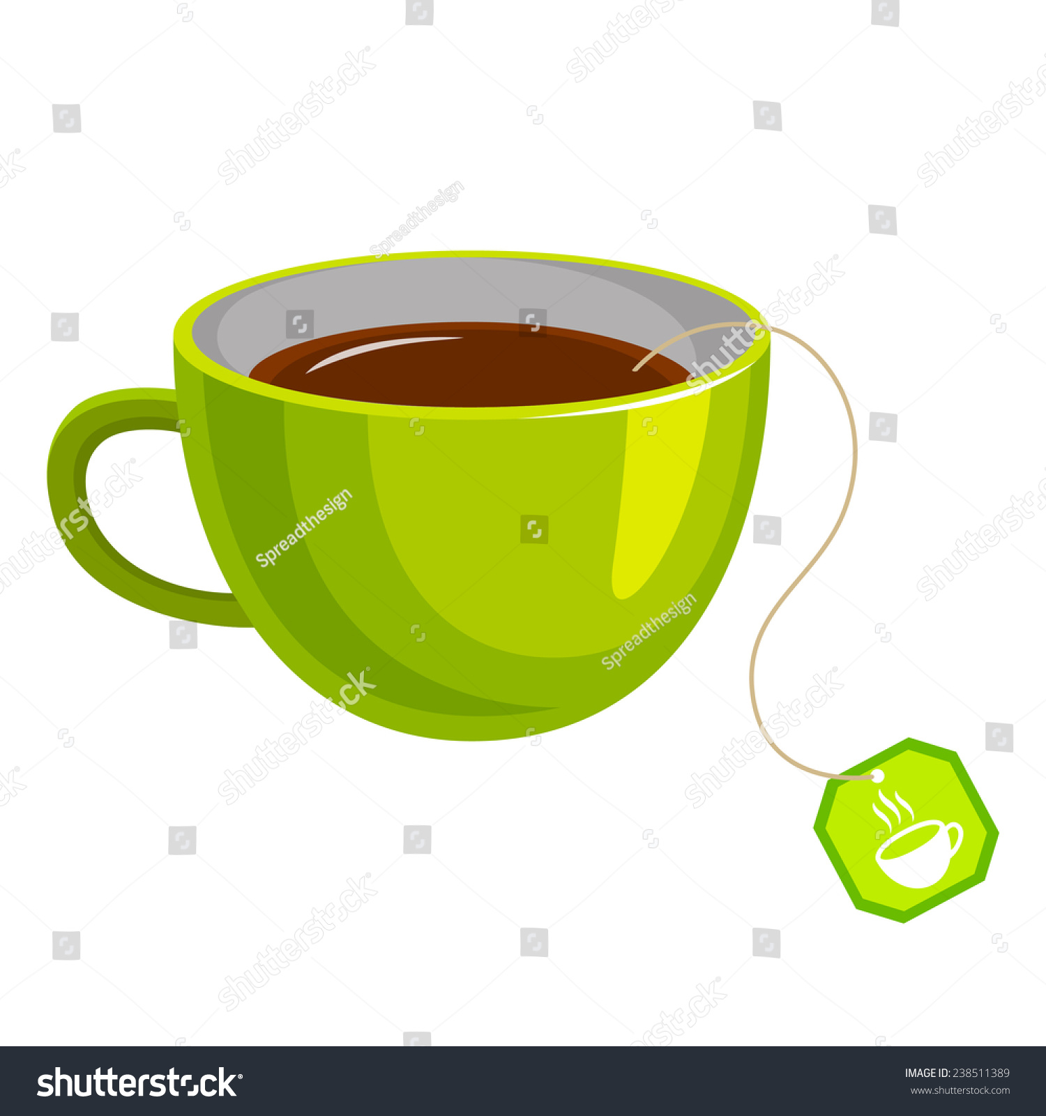 Tea Cup Stock Vector (Royalty Free) 238511389 - Shutterstock