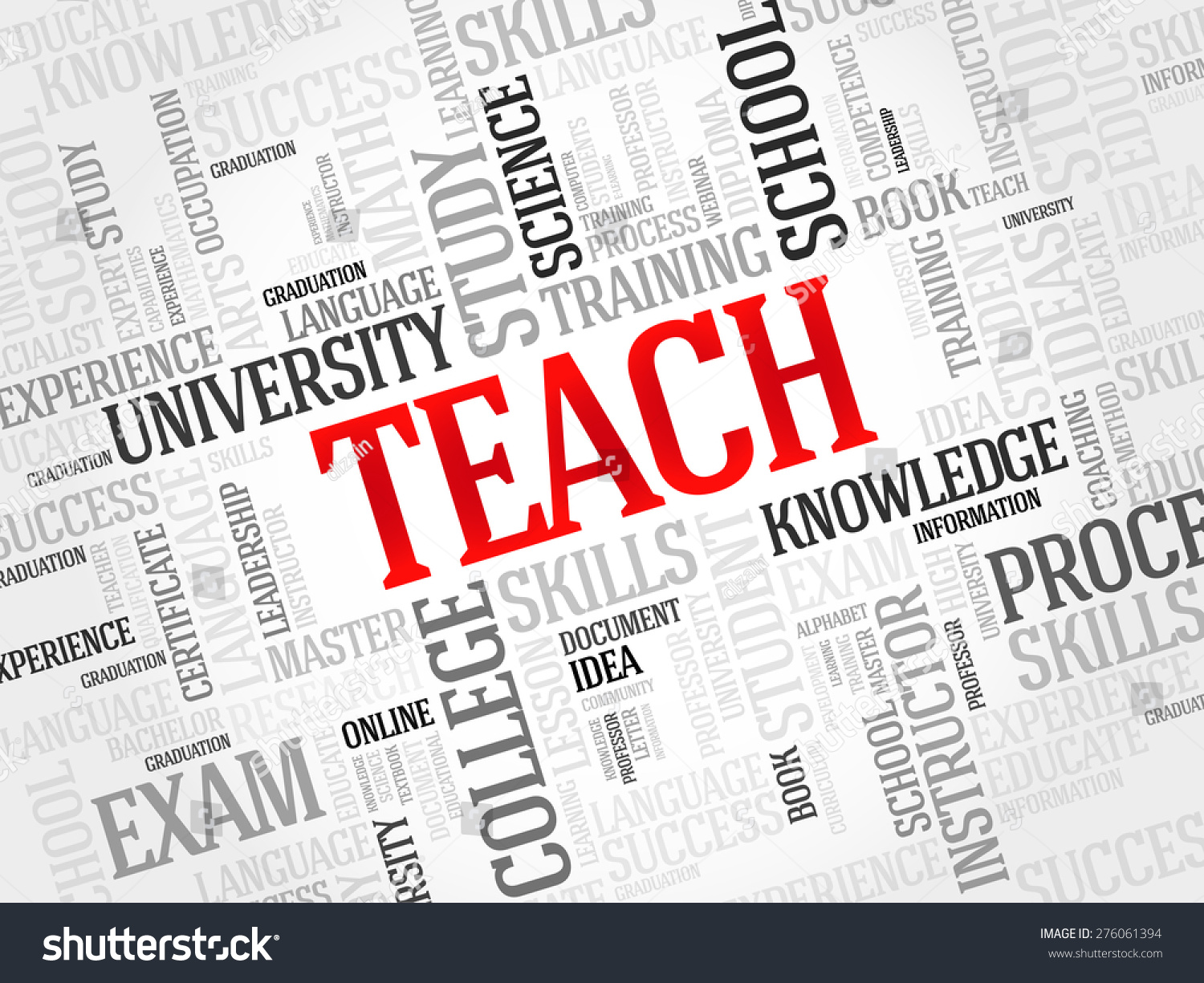 Teach Word Cloud Education Concept Stock Vector (Royalty Free ...