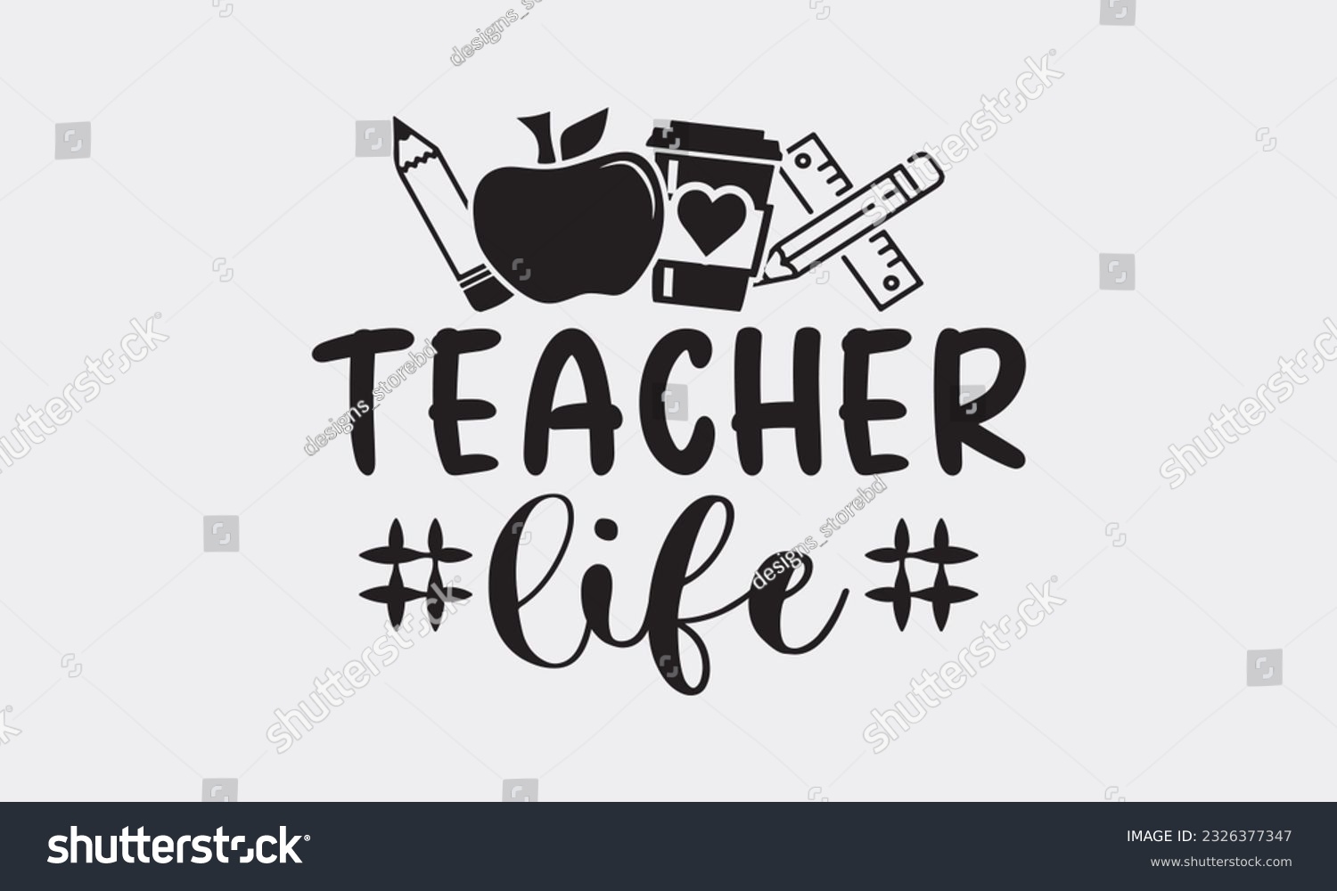 SVG of Teacher life svg, Teacher SVG Bundle, School and Teach, Back to School svg, Teacher Gift , Teacher Shirt, Cut Files for Cricut svg