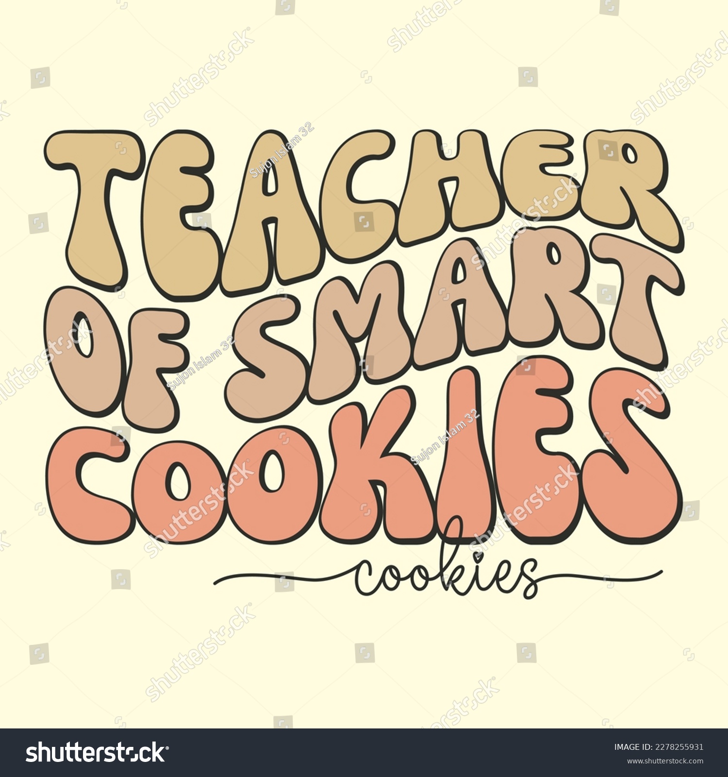 SVG of Teacher Of Smart Cookies T-Shirt Design, Vector file  svg