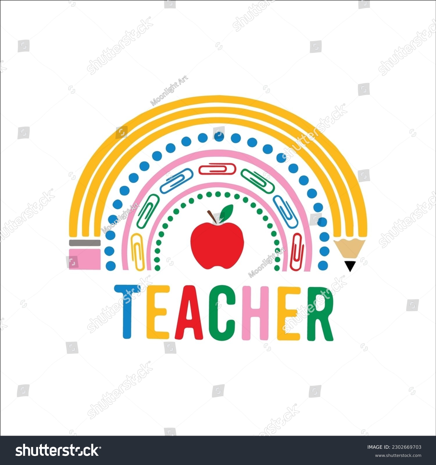 SVG of Teacher Rainbow SVG, Teacher Life Svg, Teacher Sublimation, Back to School, Teacher Gift, Shirt svg, School Supplies, Cricut Cut File svg