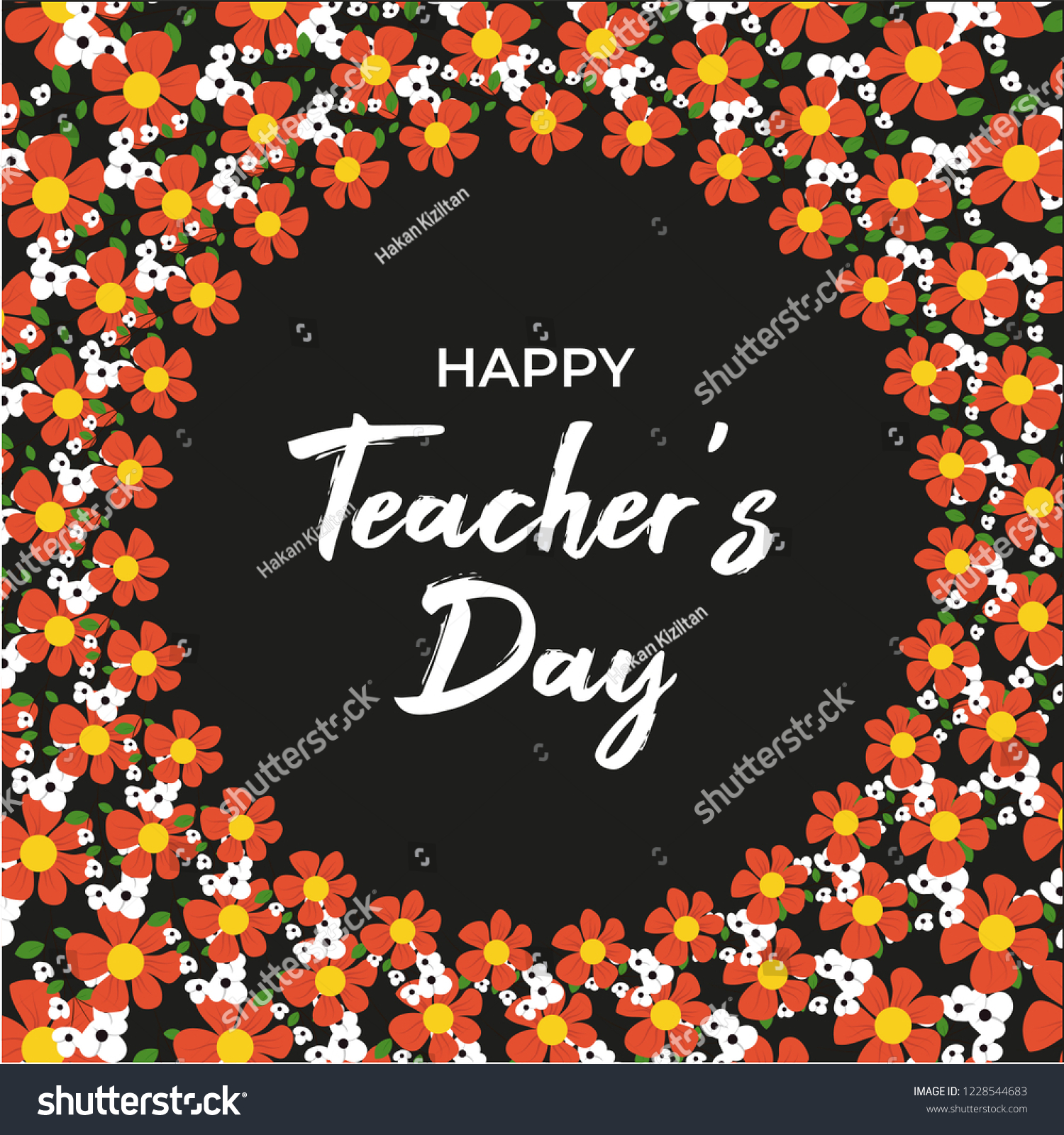 Teachers Day Card Design Vector Illustration Stock Vector Royalty Free