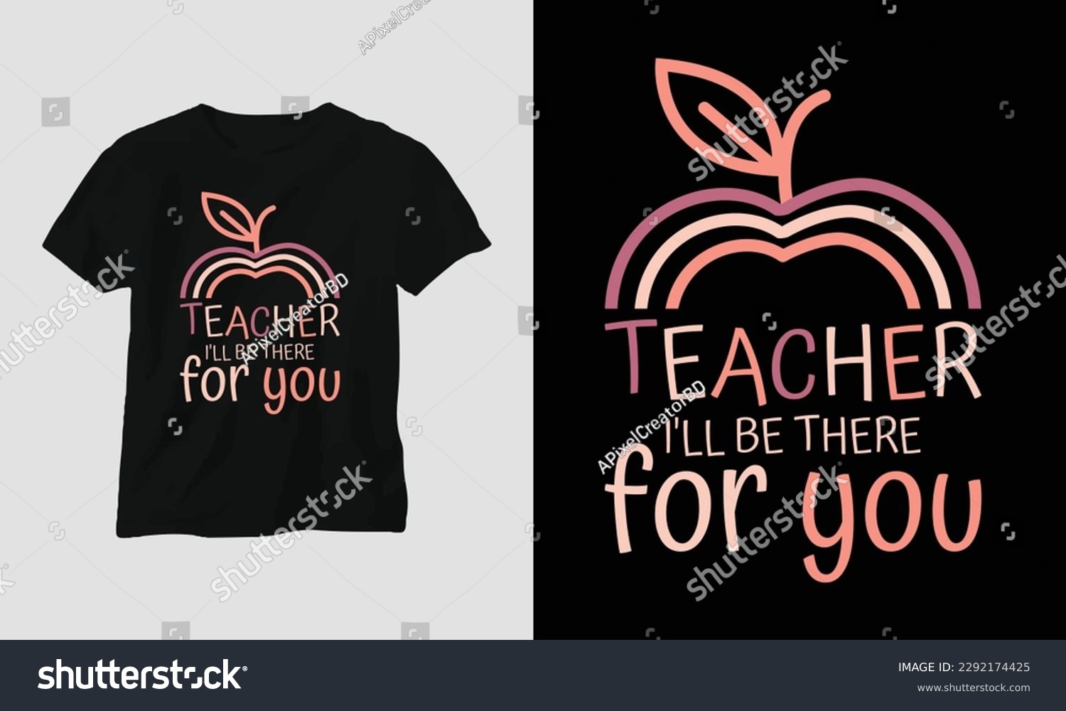 SVG of teacher's day t-shirt design concept created using Typography quotes, education, apple svg