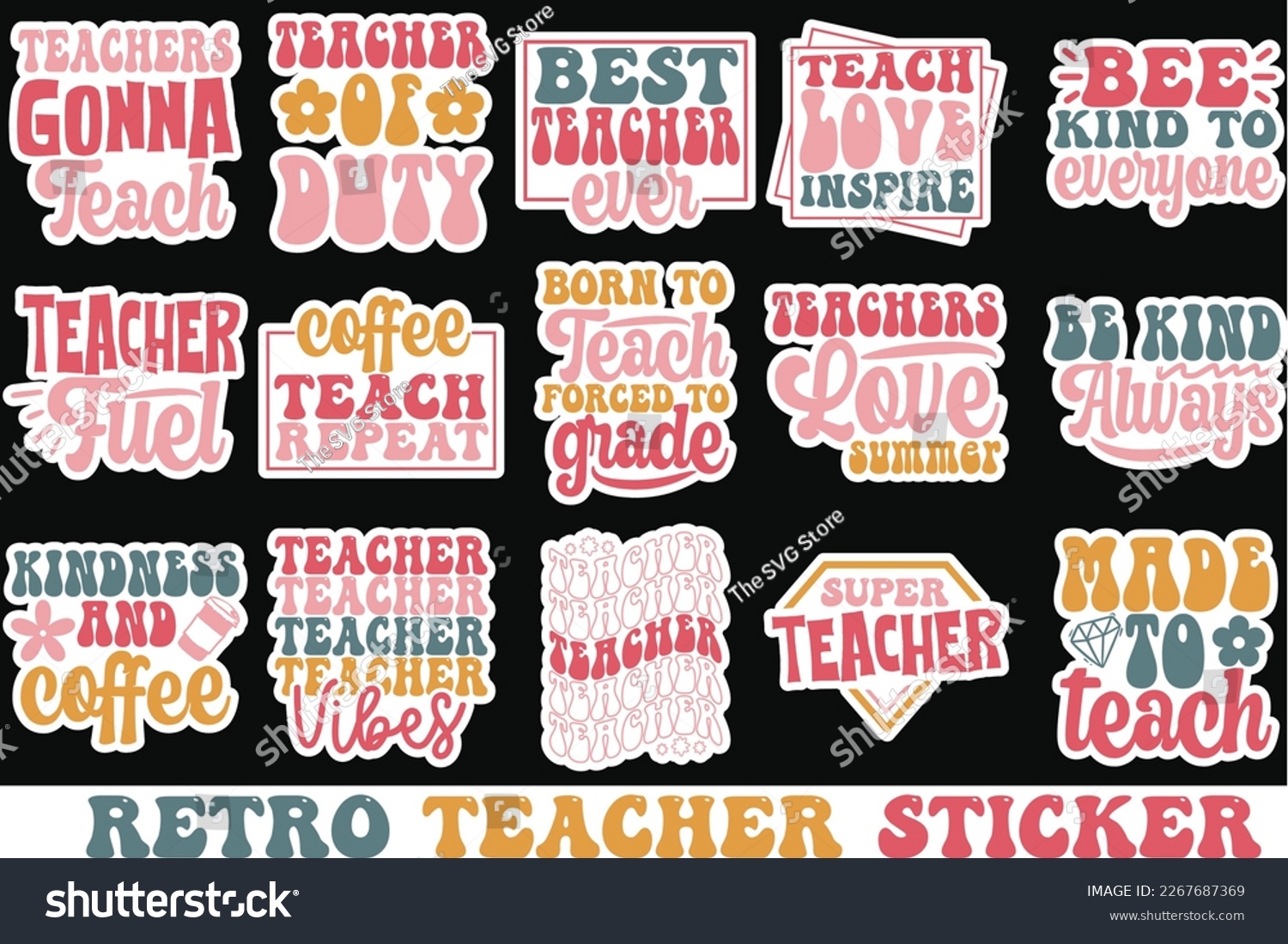 SVG of Teacher sticker SVG bundle 
sticker svg teacher svg svg
