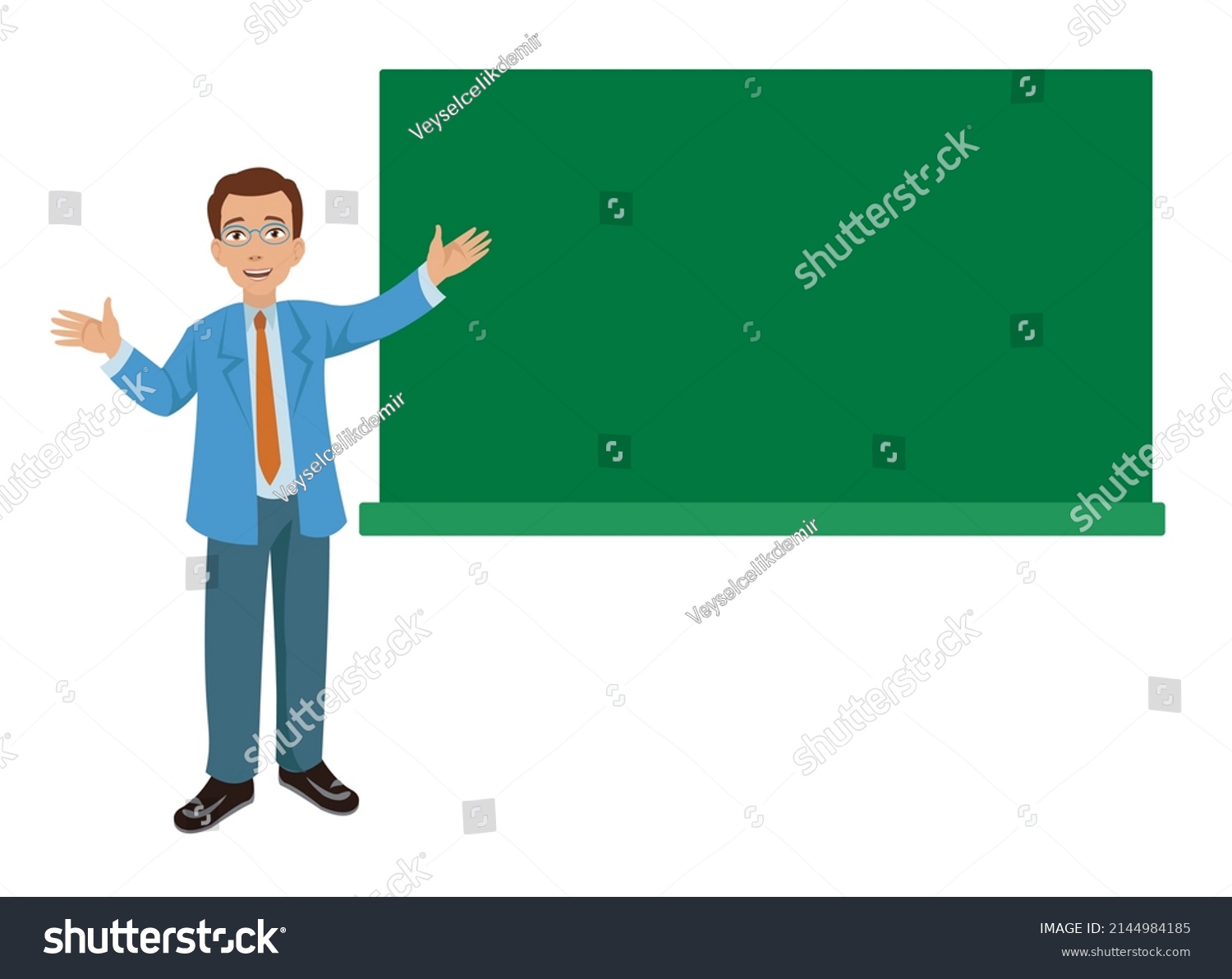 Teacher Teaching Class School Stock Vector (Royalty Free) 2144984185 ...