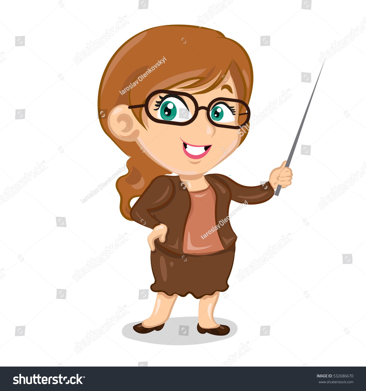 Teacher Woman Stock Vector 532686670 : Shutterstock