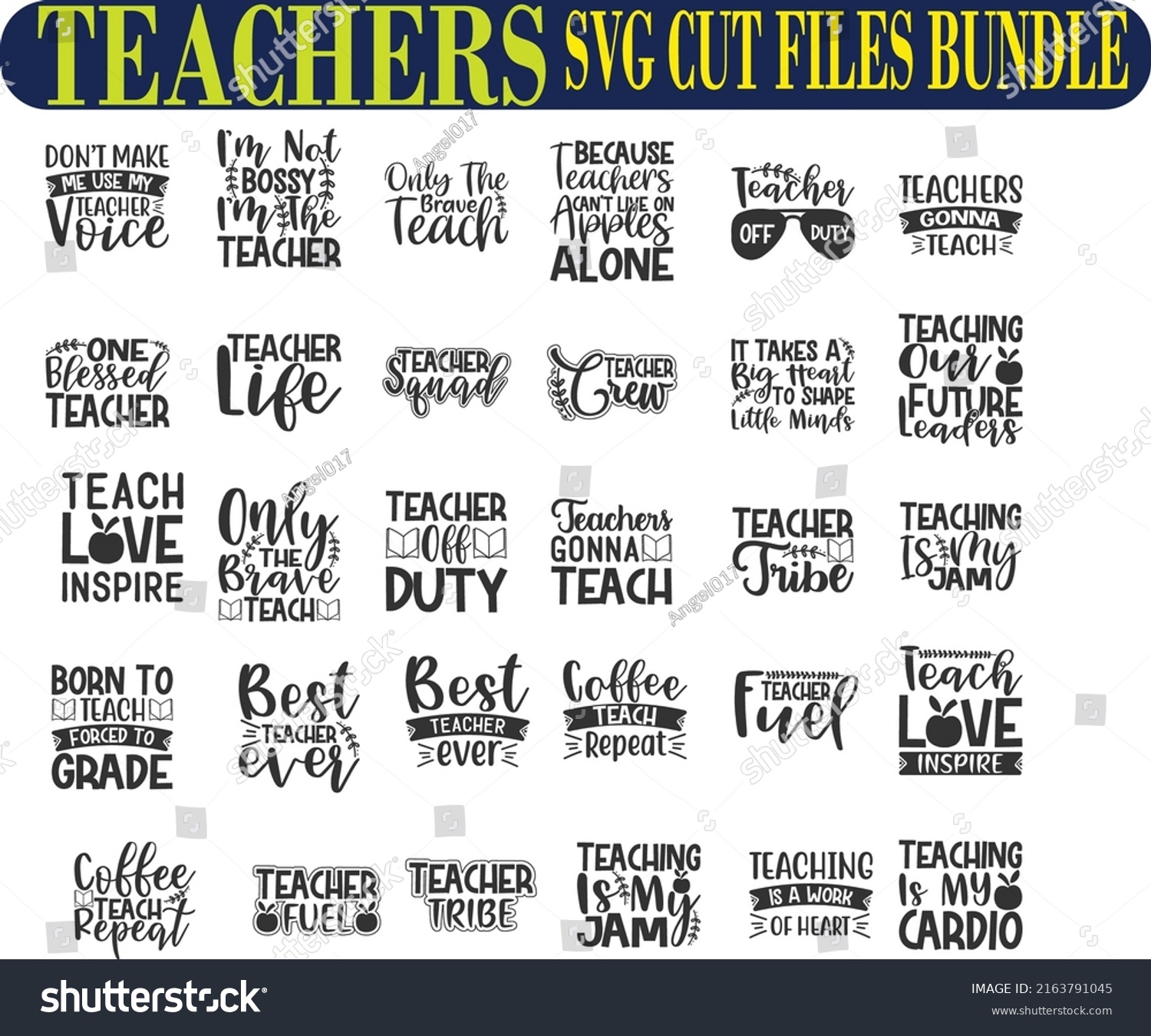 SVG of Teachers Day SVG Cut Files Bundle svg
