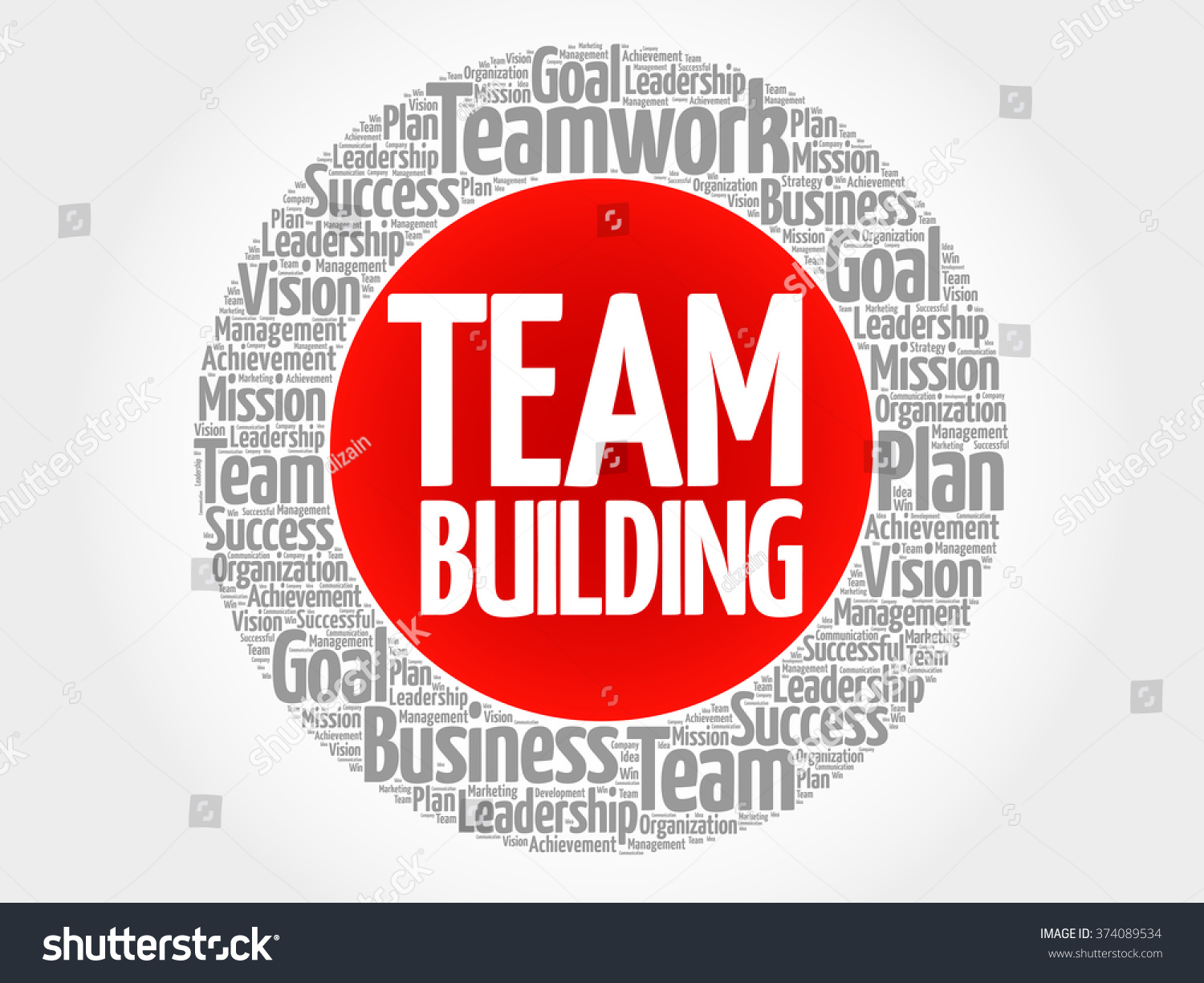 Team Building Circle Word Cloud Business Stock Vector (royalty Free 