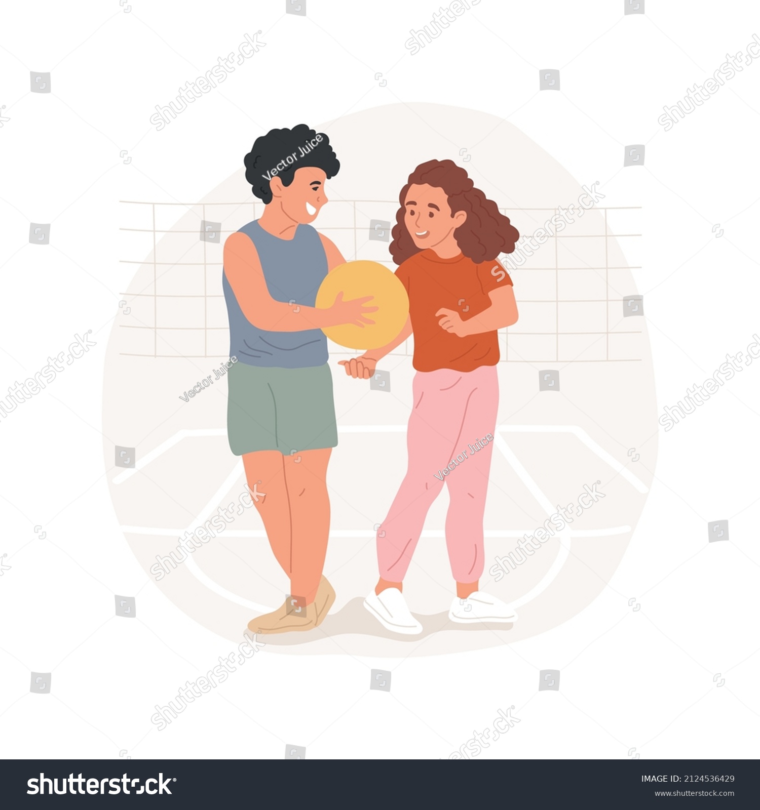 Team Building Sports Isolated Cartoon Vector Stock Vector (Royalty Free ...