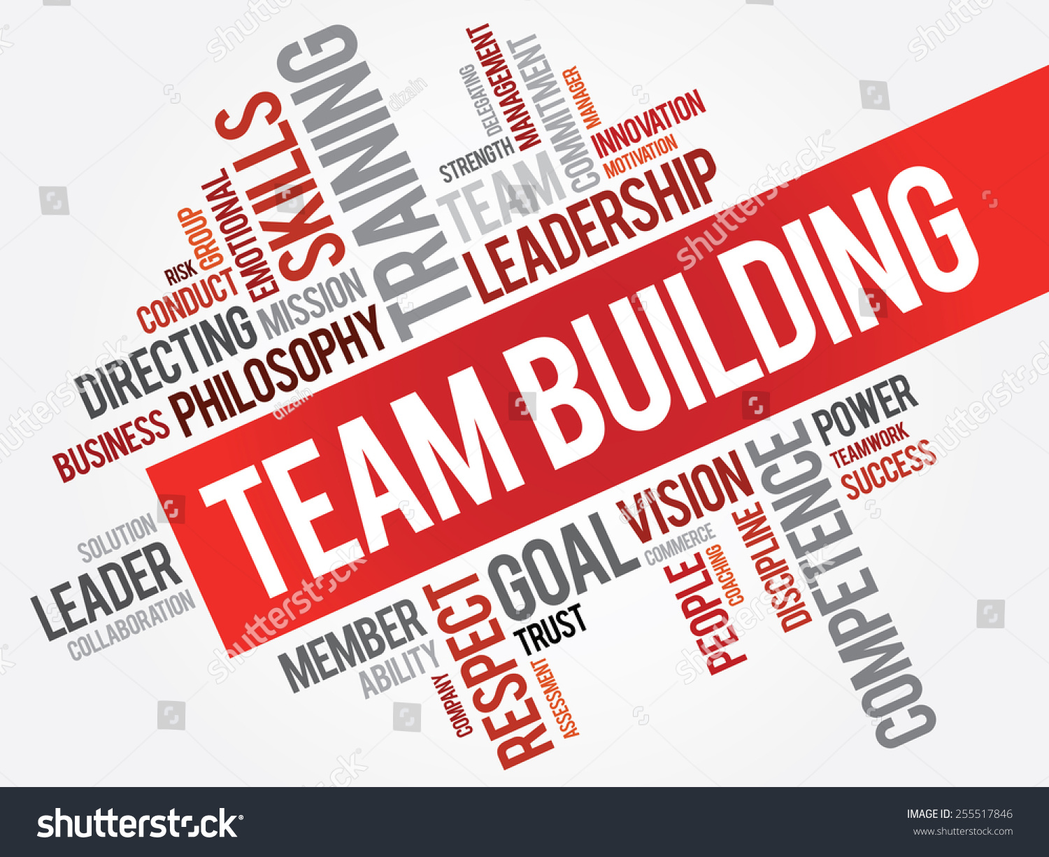 Team Building Word Cloud Business Concept Stock Vector 255517846 ...