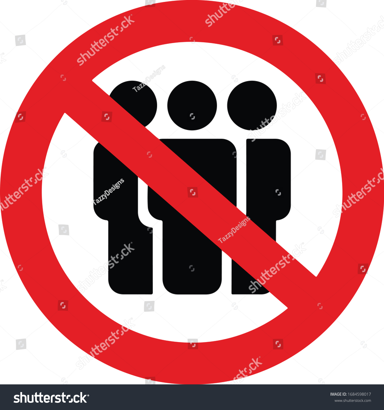 Team Get Together Not Allowed Sign Stock Vector (Royalty Free) 1684598017