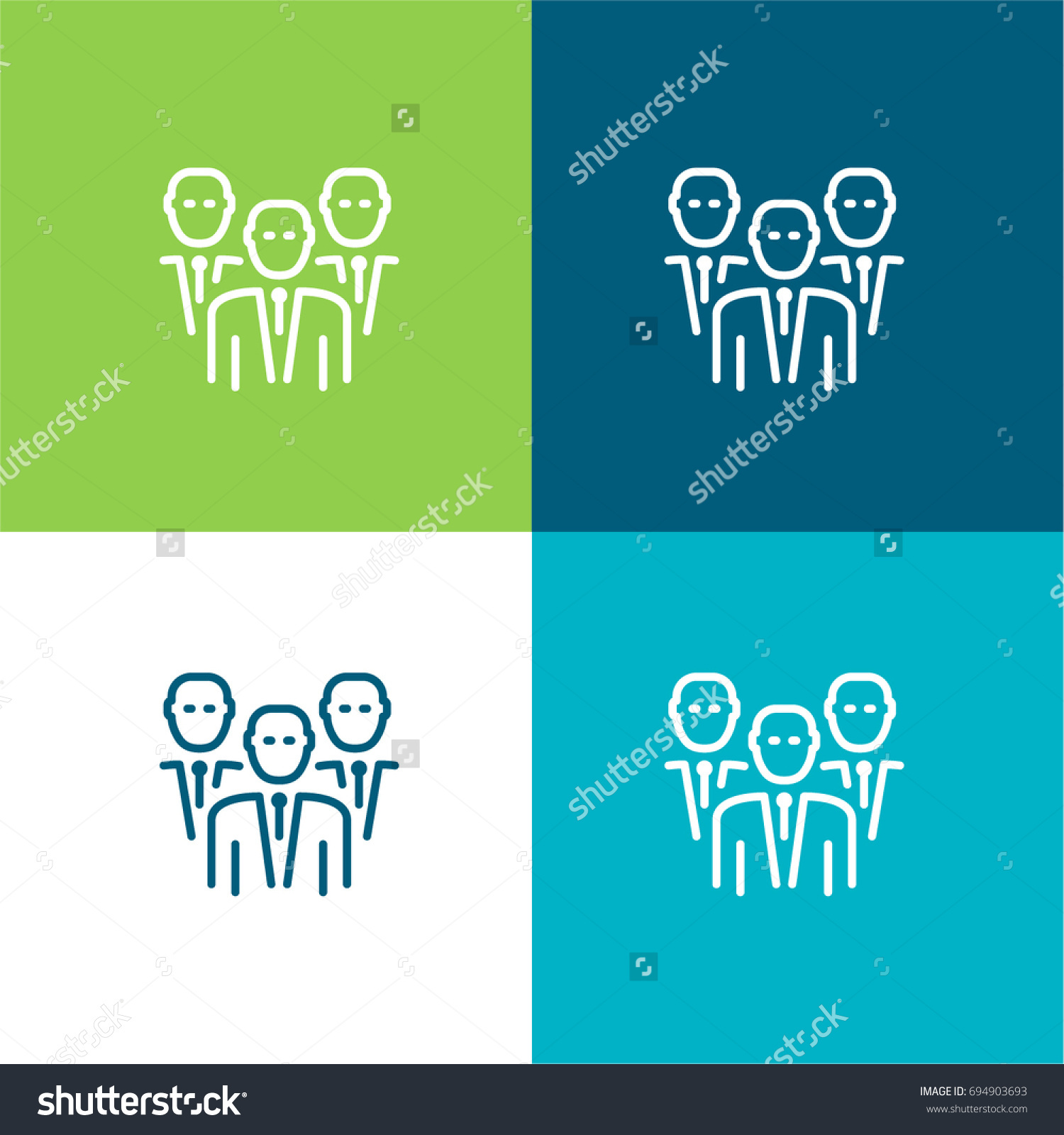 Team Green Blue Material Color Minimal Stock Vector (Royalty Free ...