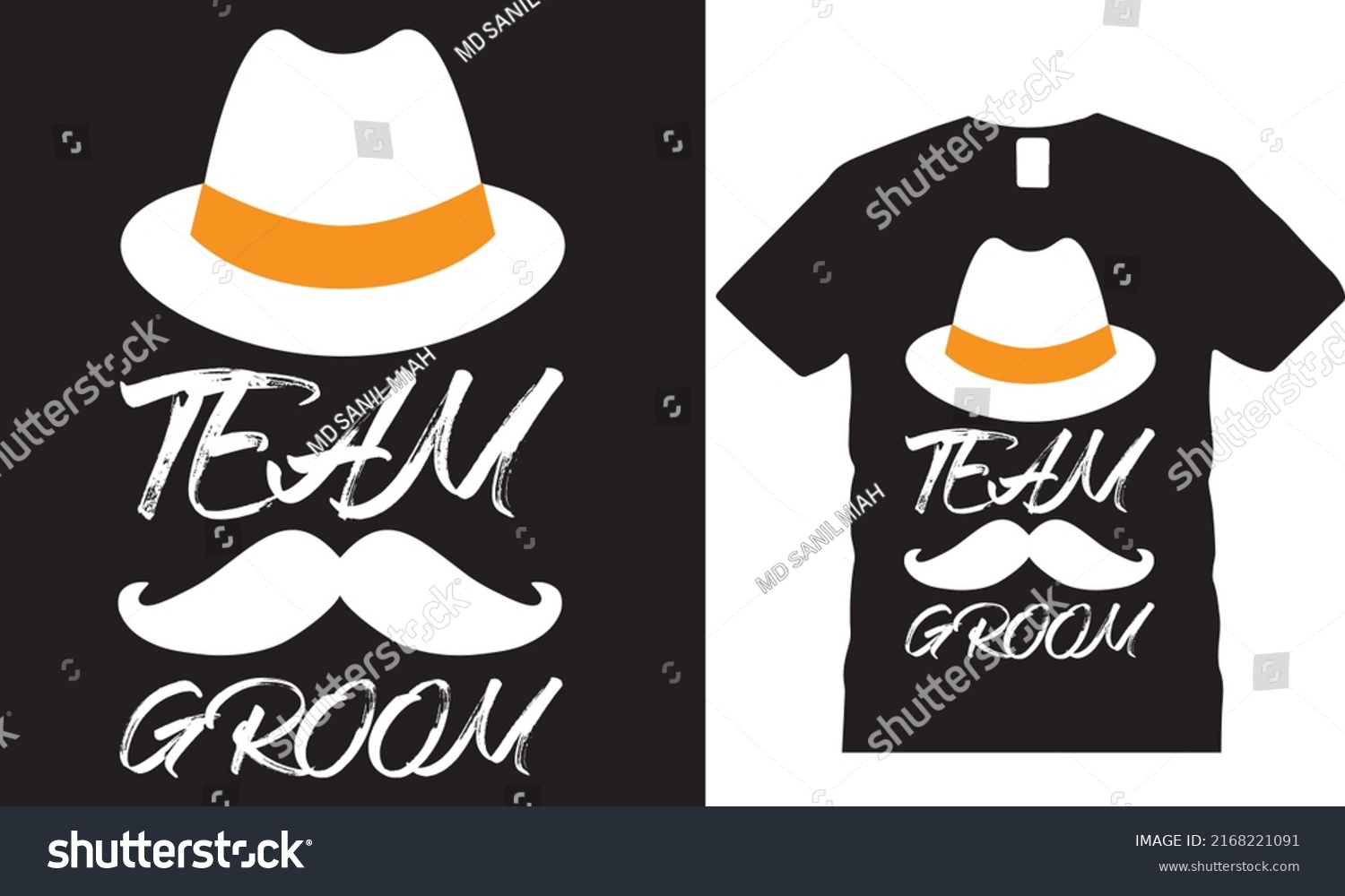 SVG of Team Groom Graphic T-shirt Desing t-shirt and poster vector design template. cap tshirt with deer, Beard, vectors. Grungy design for label, emblem, badge. Funny quote. svg