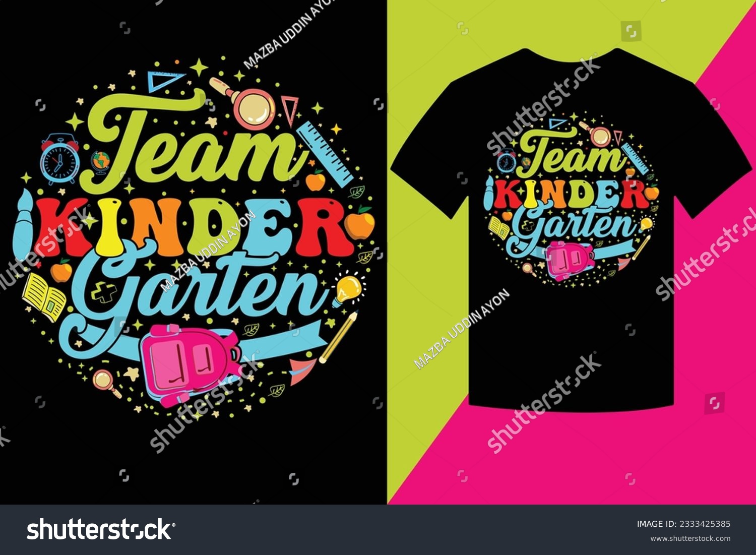 SVG of Team Kindergartent t-shirt design, Kindergarten svg, First Day of Kindergarten, Back To School Svg, First day of school, Kindergarten shirt, Kindergarten Dream Team Shirt,  svg