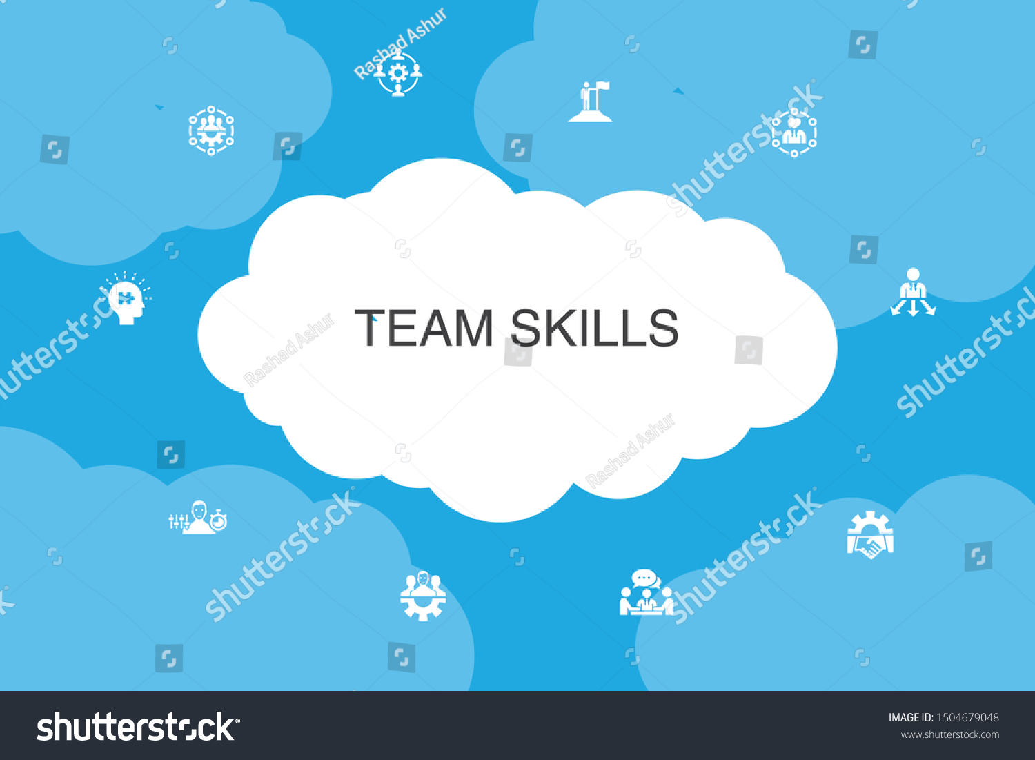 Team Skills Infographic Cloud Design Templatecollaboration Stock Vector Royalty Free