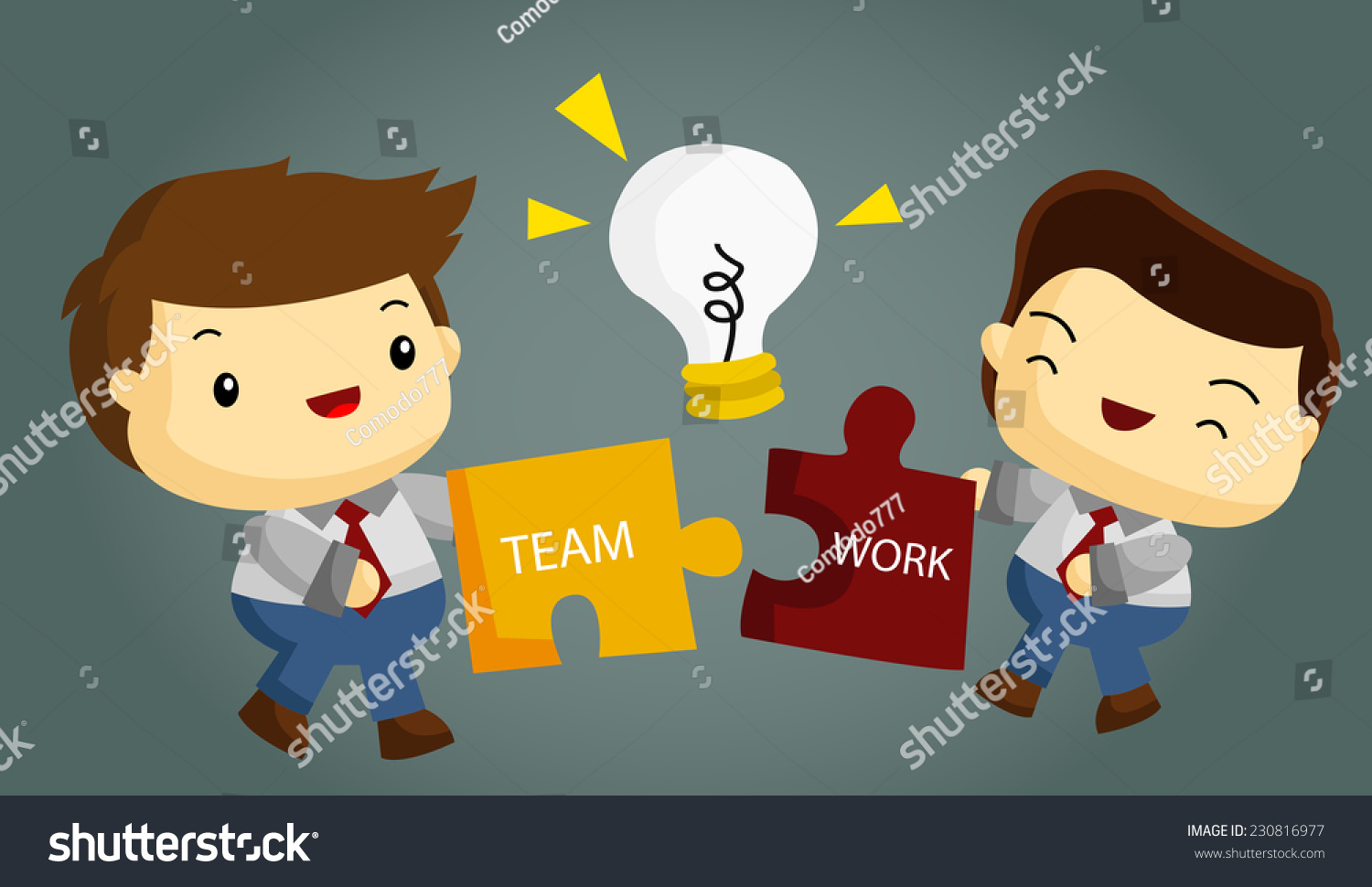 Teamwork Stock Vector (Royalty Free) 230816977