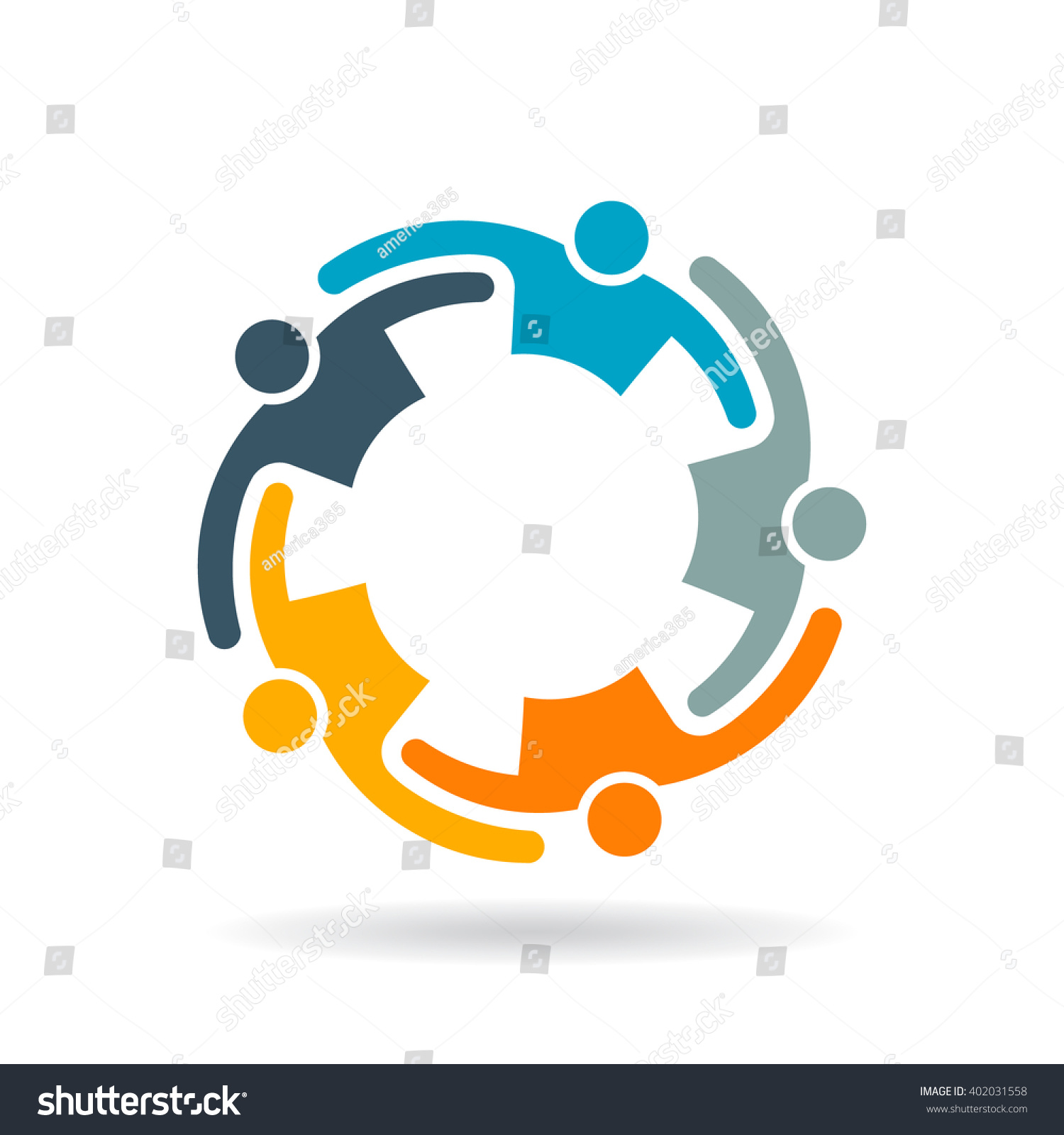 Teamwork Collaboration People Group Logo Vector Stock Vector (Royalty ...