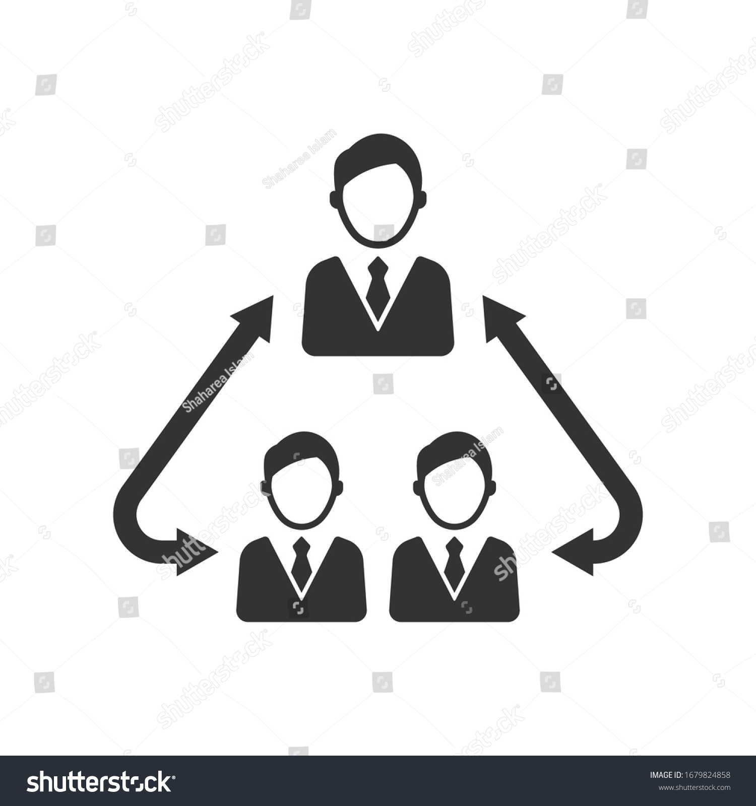 Teamwork Connection Icon Vector Graphics Stock Vector (Royalty Free ...